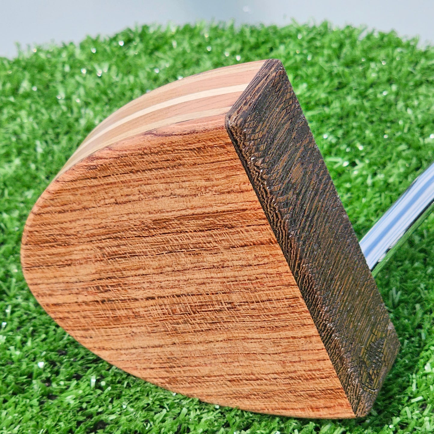 Babinga and Wenge wood with layered wood body wood blank putter for custom engraving