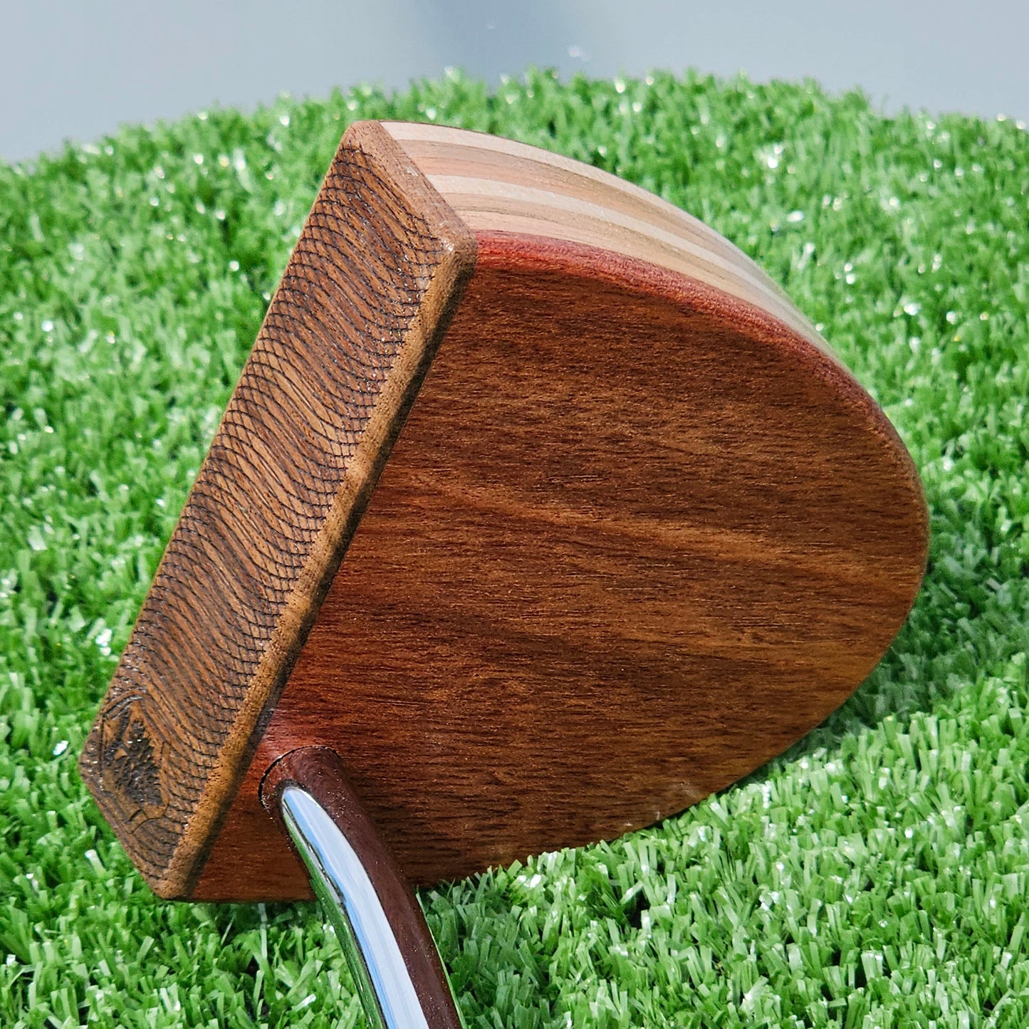 Bloodwood and Rosewood with layered body wood blank putter for custom engraving