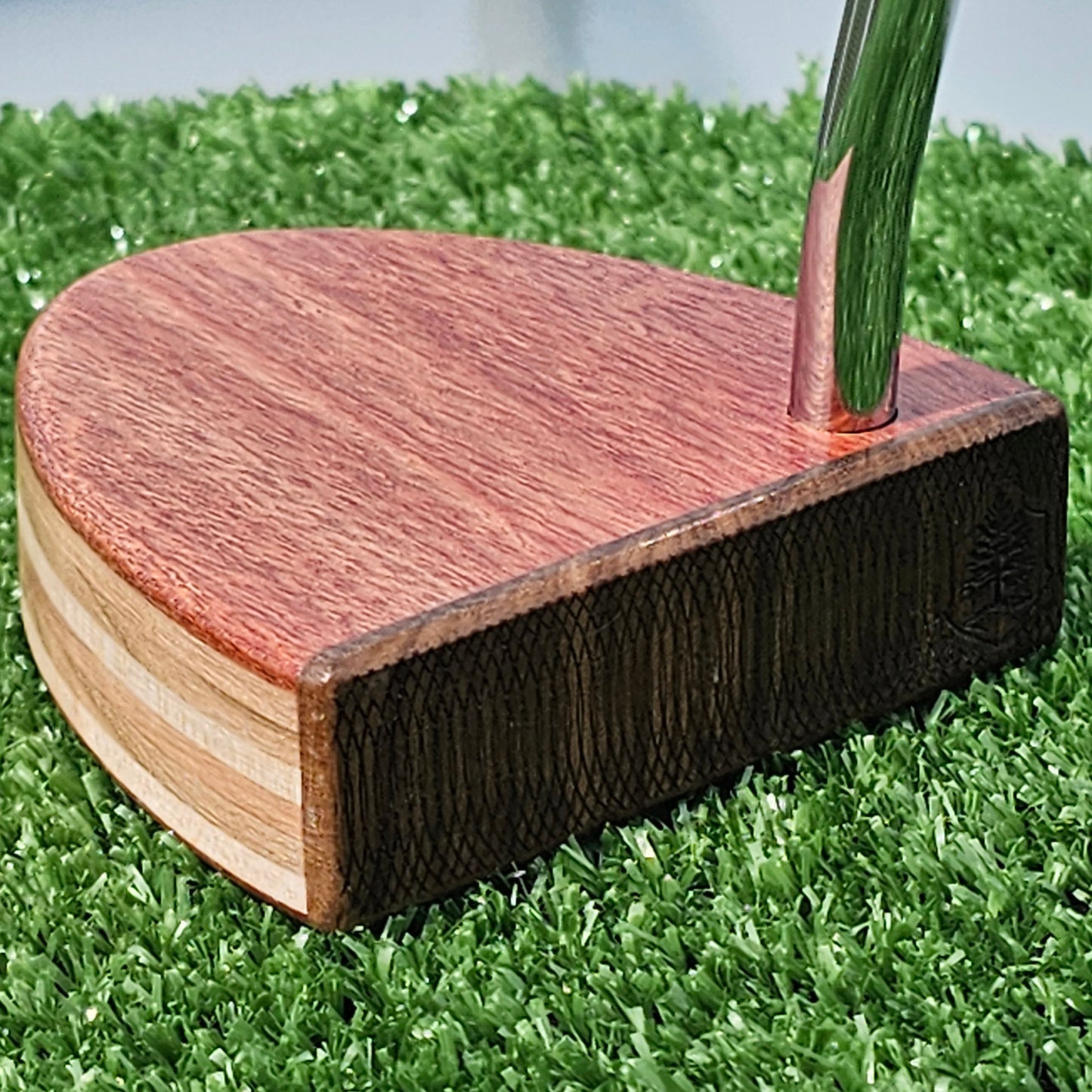 Bloodwood and Rosewood with layered body wood blank putter for custom engraving