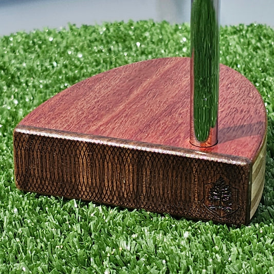 Bloodwood and Rosewood with layered body wood blank putter for custom engraving