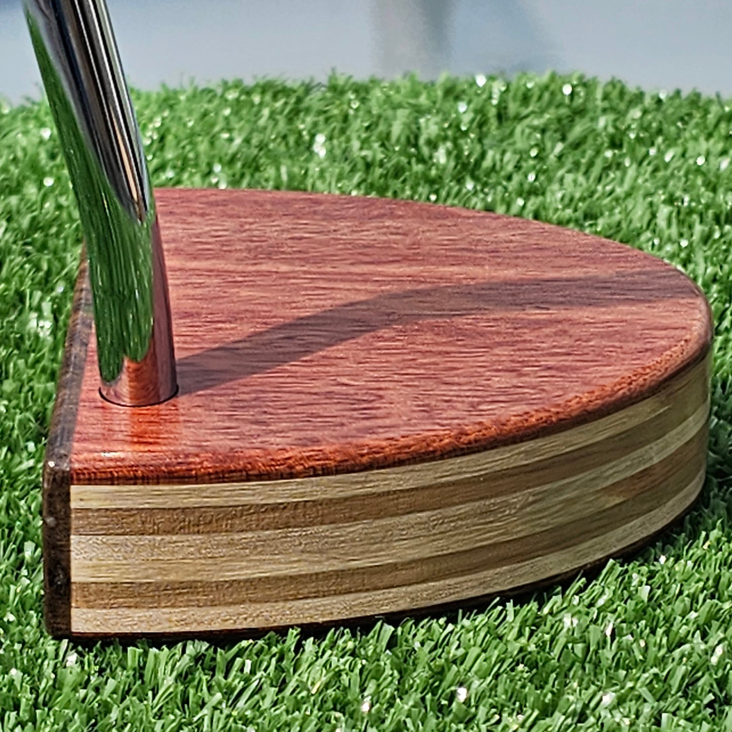 Bloodwood and Rosewood with layered body wood blank putter for custom engraving