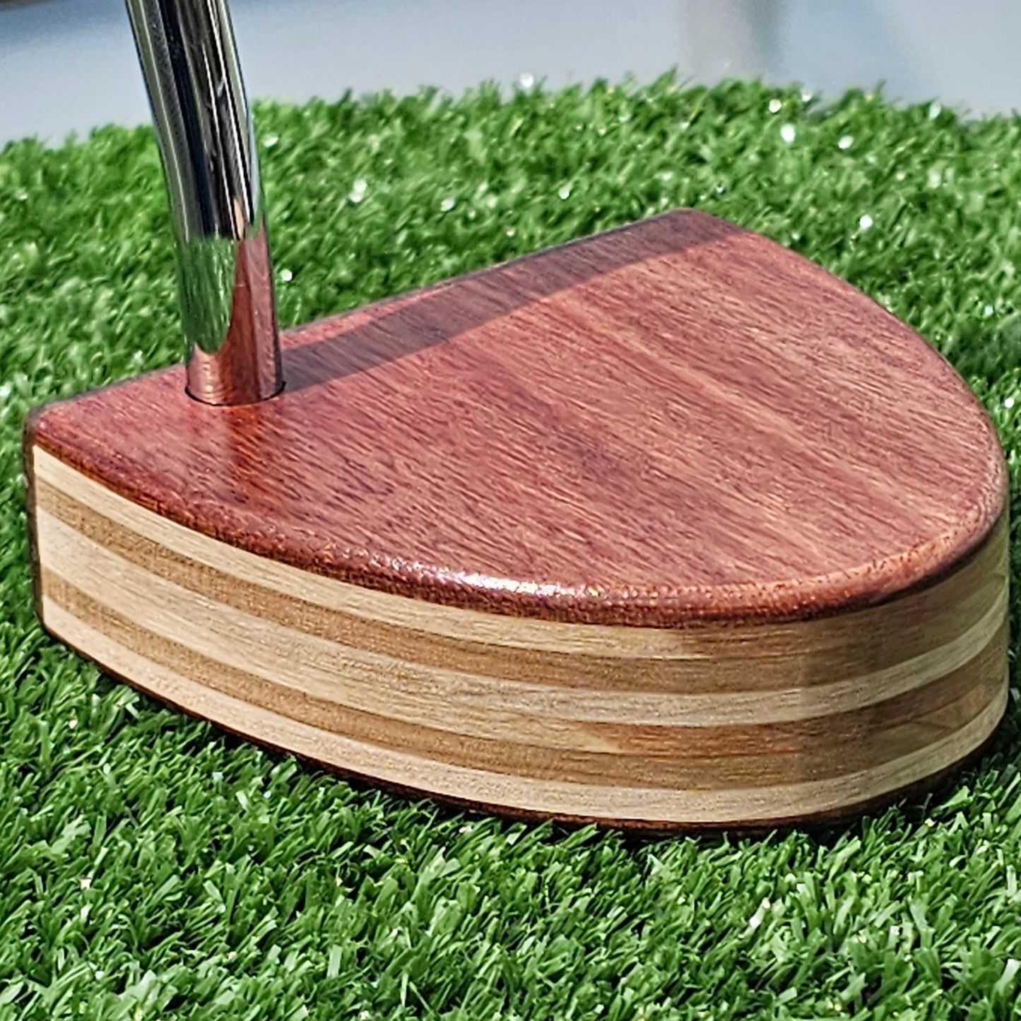 Bloodwood and Rosewood with layered body wood blank putter for custom engraving