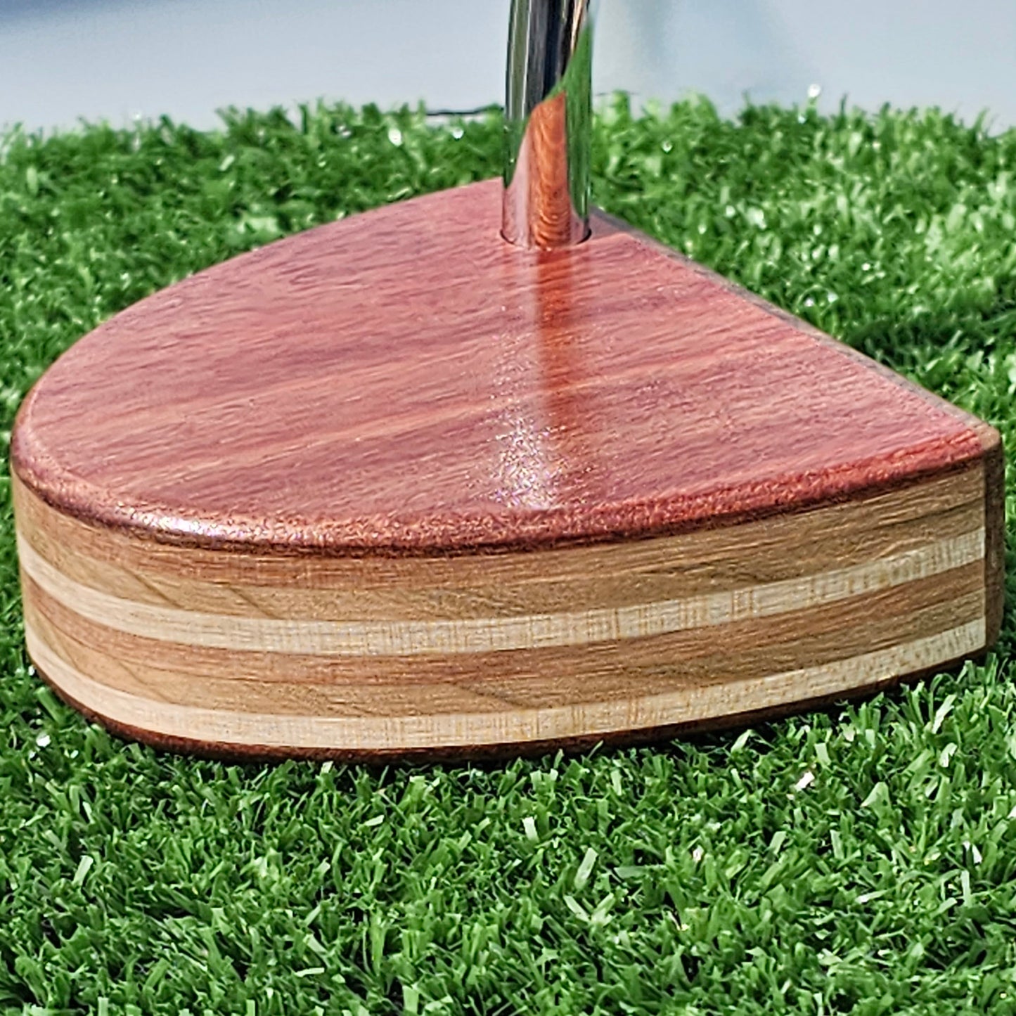 Bloodwood and Rosewood with layered body wood blank putter for custom engraving