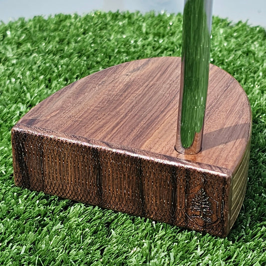 Rosewood and walnut layered body blank putter for custom engraving