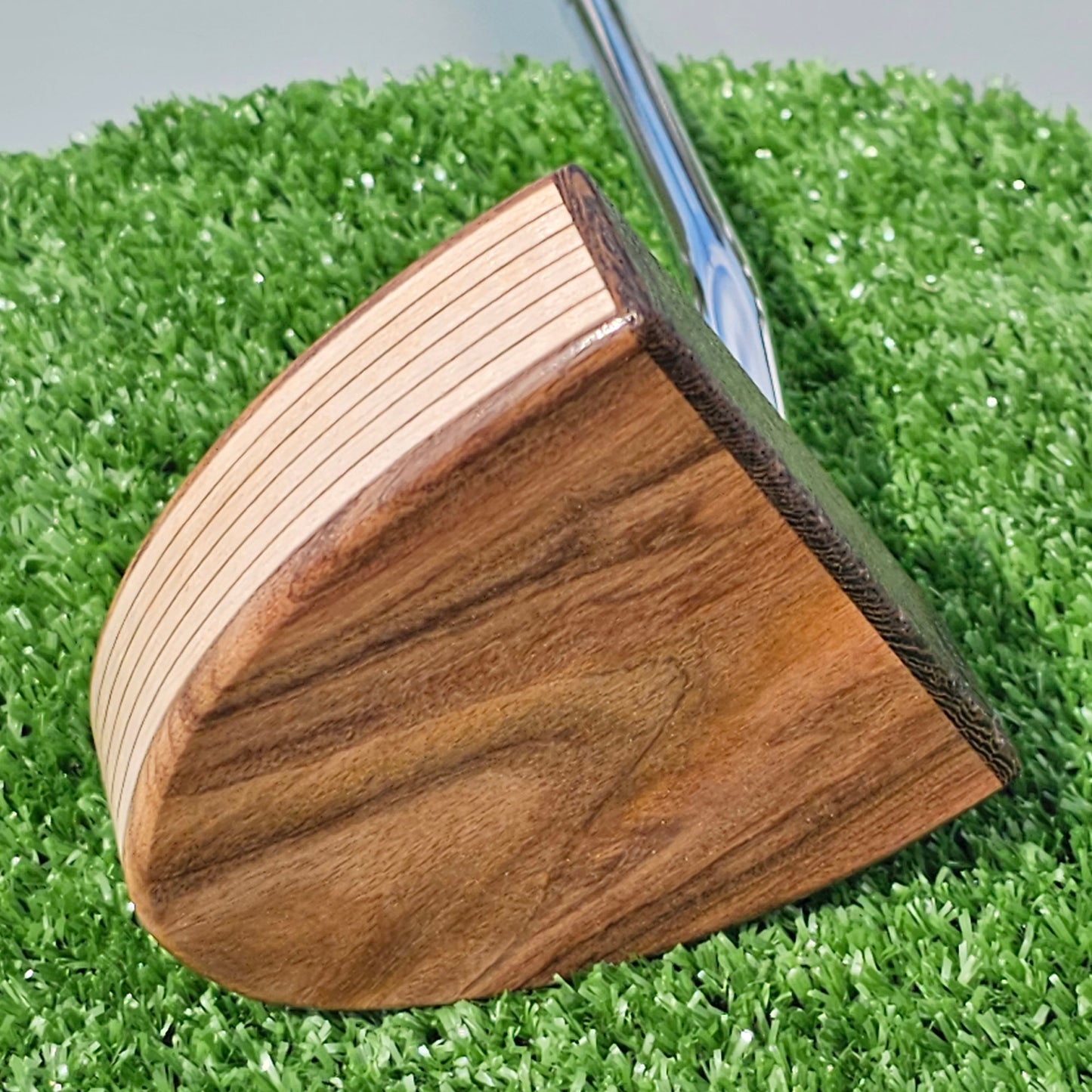 Rosewood Wenge and oak layered wood body wood blank putter for custom engraving