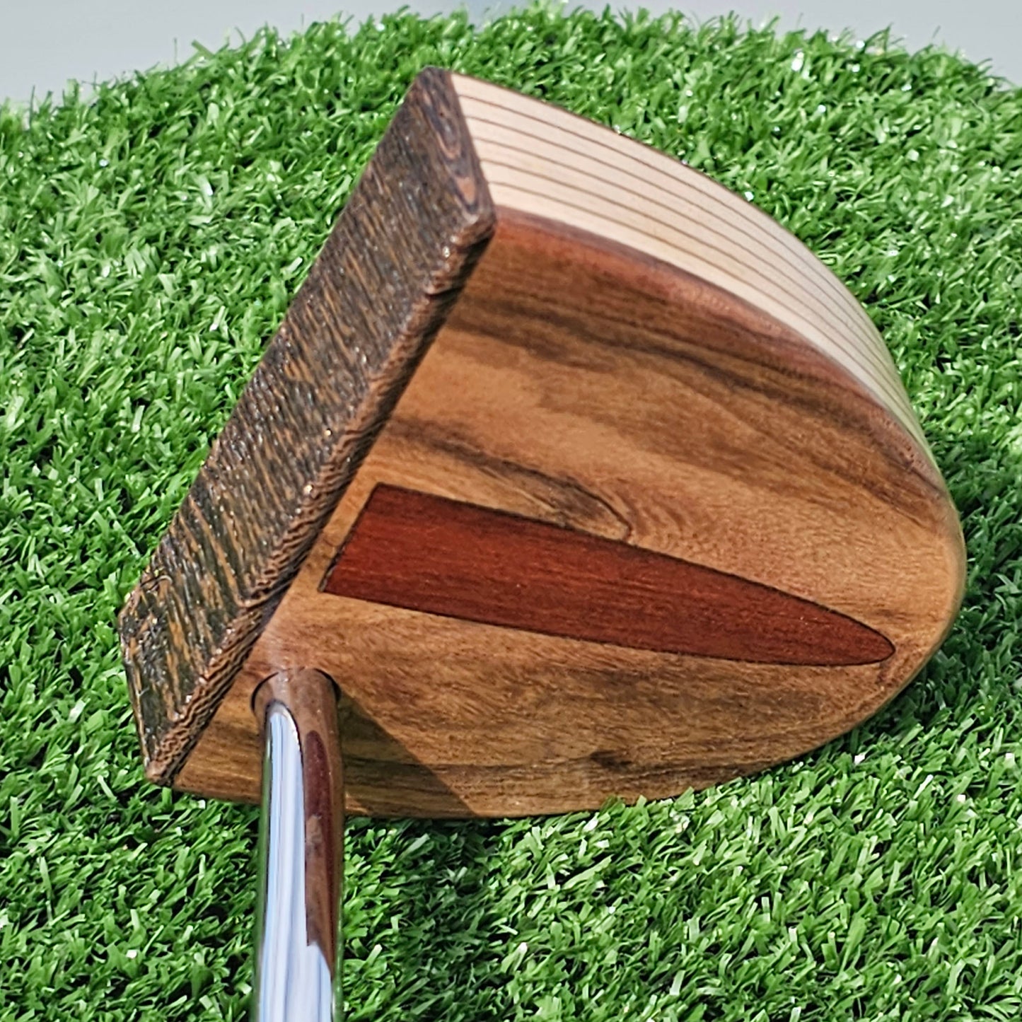 Rosewood Wenge and oak layered wood body wood blank putter for custom engraving