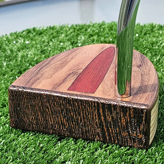 Rosewood Wenge and oak layered wood body wood blank putter for custom engraving