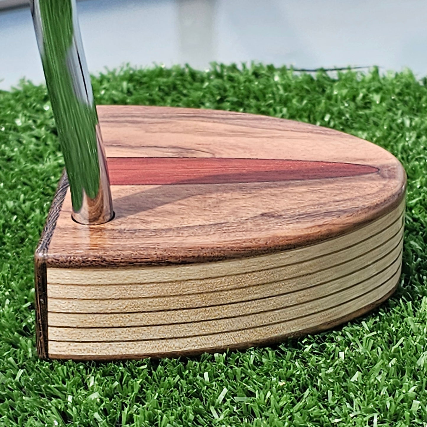 Rosewood Wenge and oak layered wood body wood blank putter for custom engraving