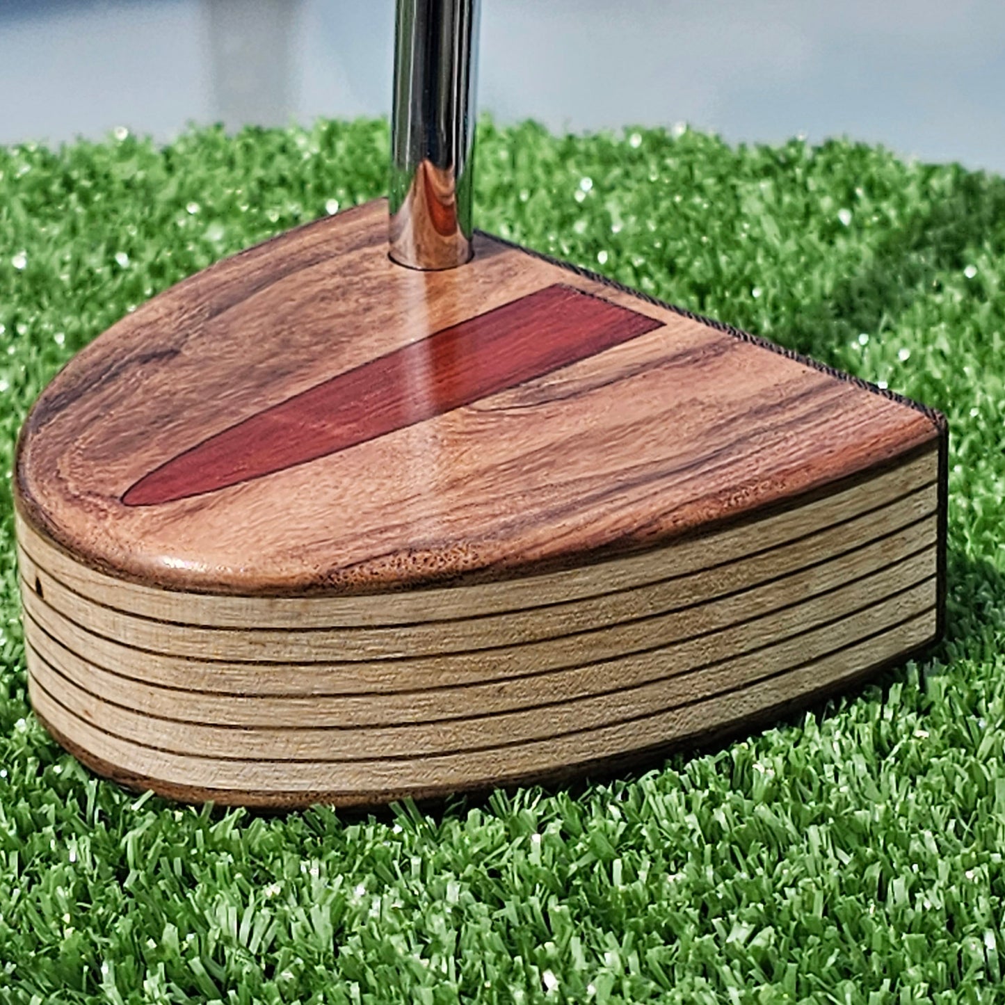 Rosewood Wenge and oak layered wood body wood blank putter for custom engraving