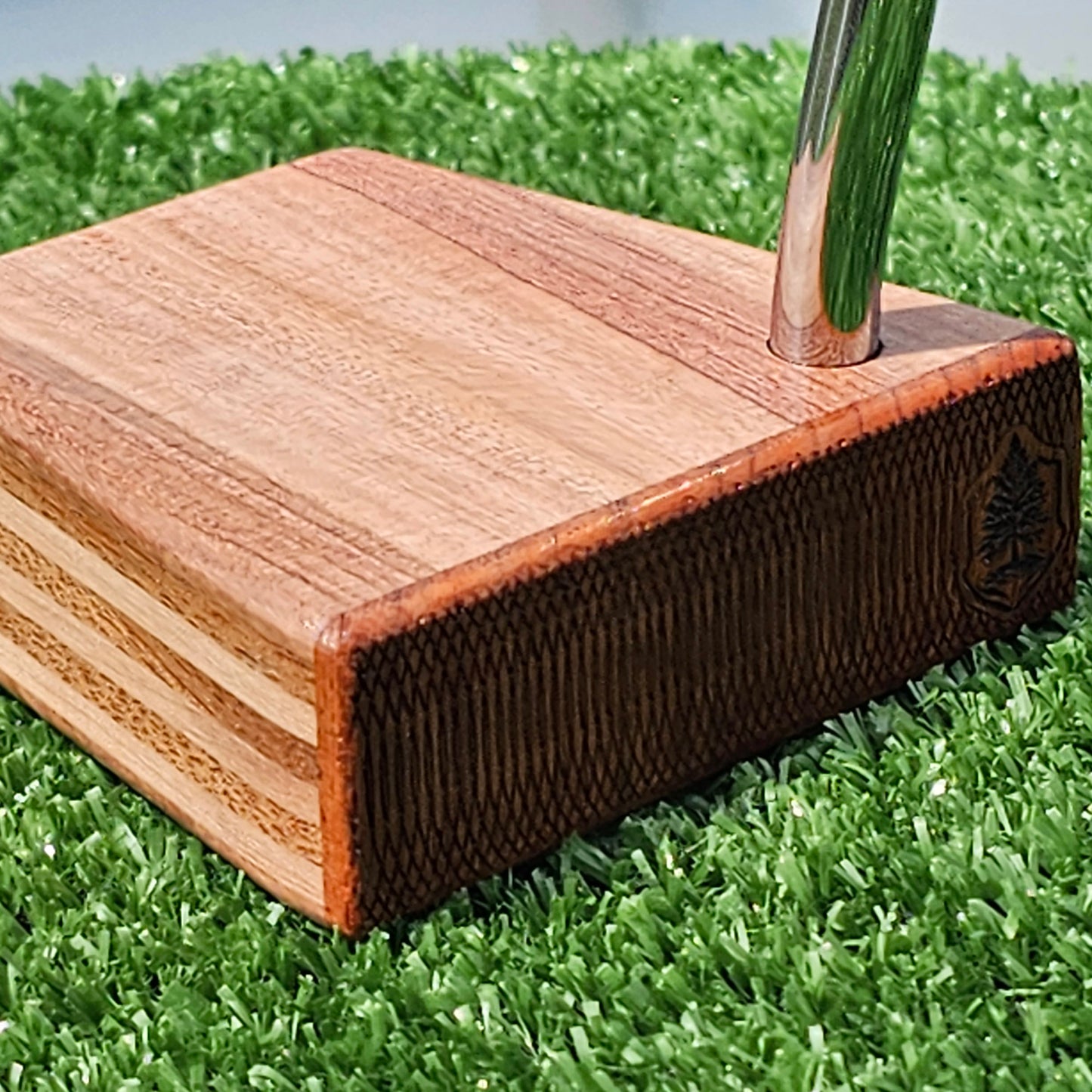 Babinga Padauk and mahogany wood blank putter for custom engraving