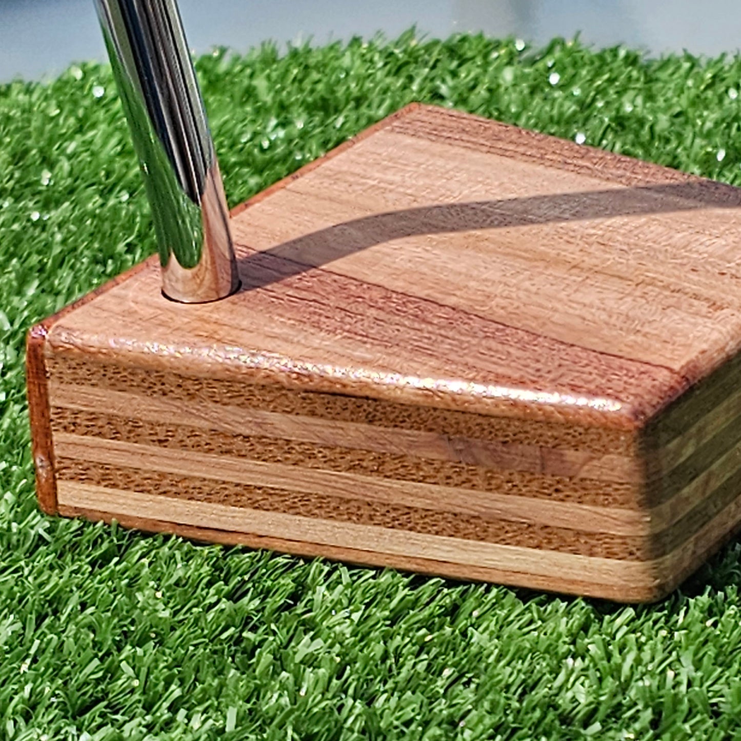 Babinga Padauk and mahogany wood blank putter for custom engraving