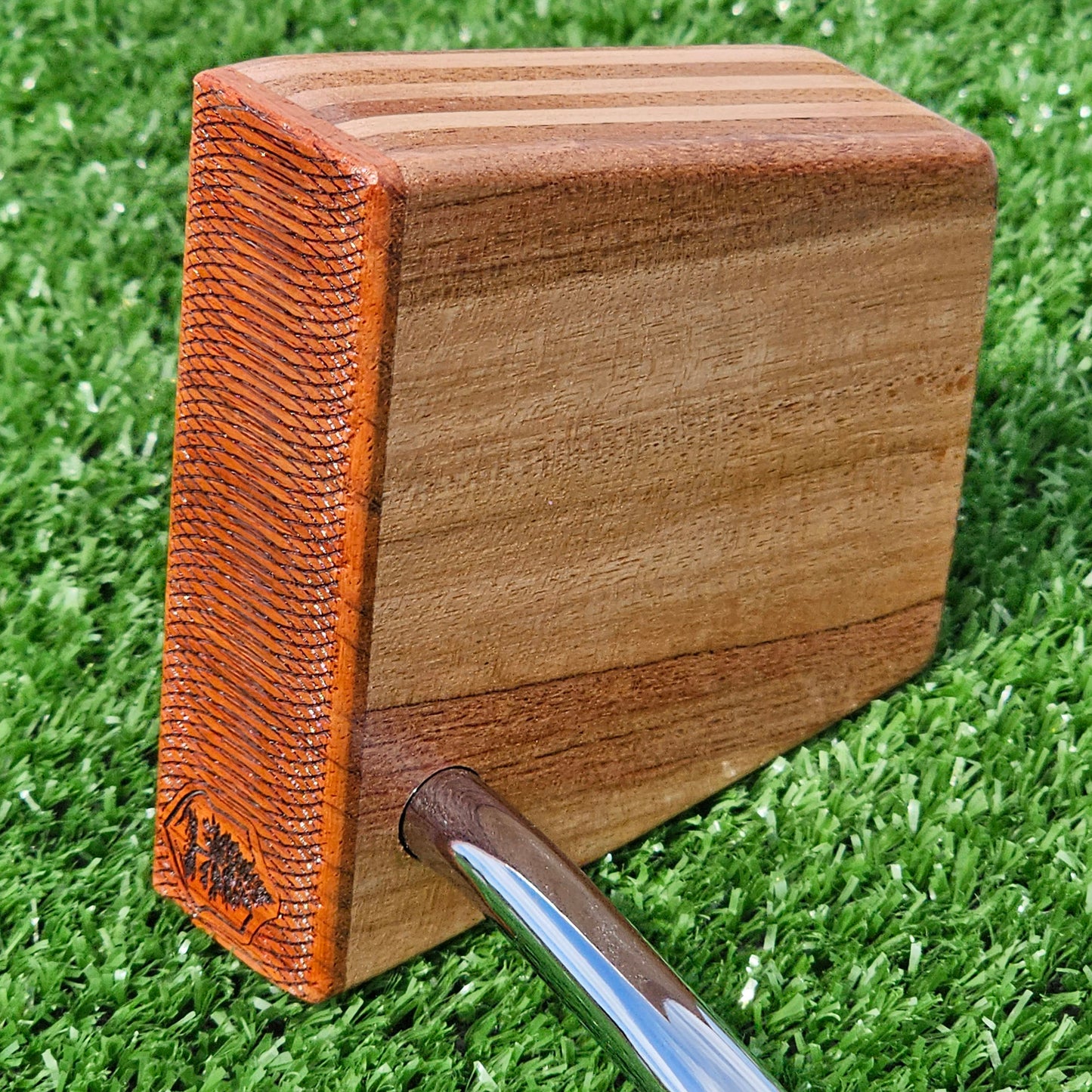 Babinga Padauk and mahogany wood blank putter for custom engraving