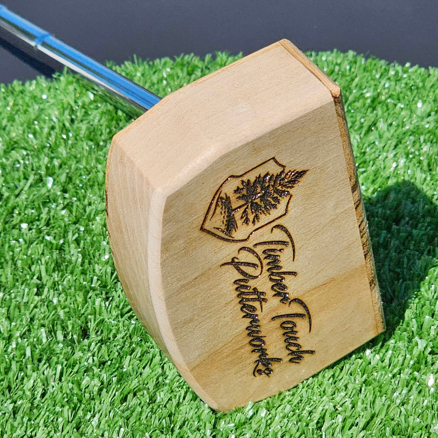 Zebrawood top and faceplate putter with Hard Maple body