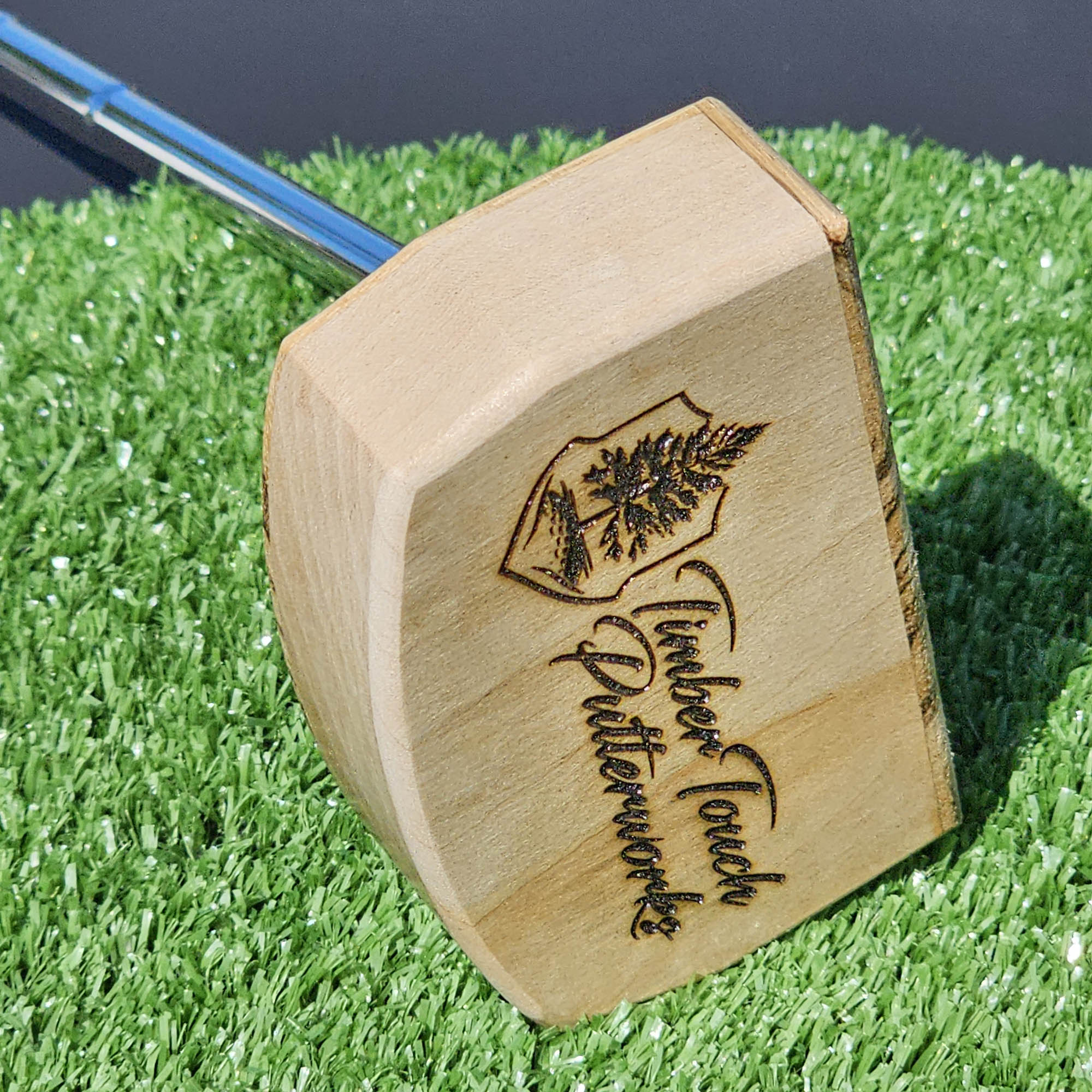 Zebrawood top and faceplate putter with Hard Maple body