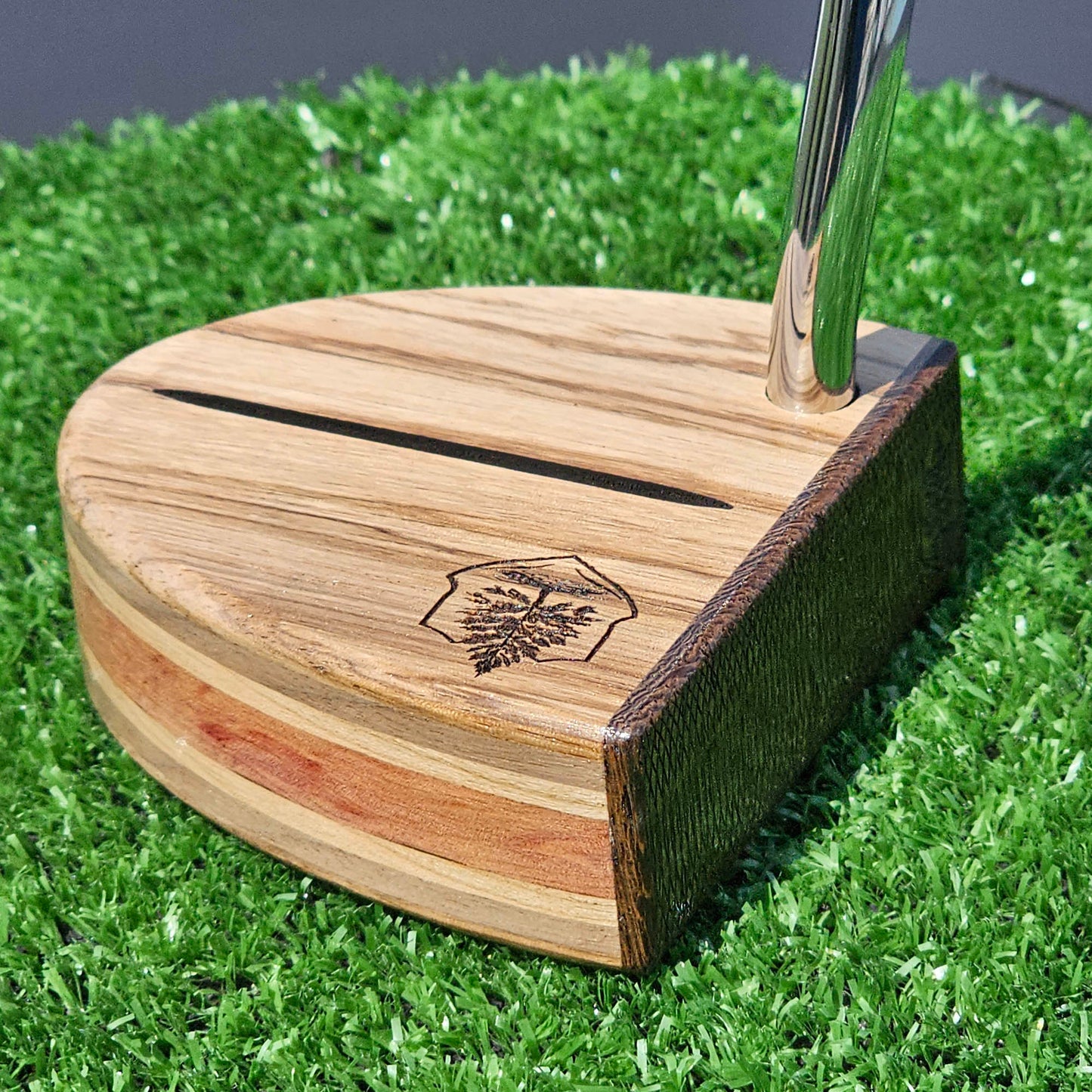 Zebrawood exotic wood Woodford putter with Cedar and layered body