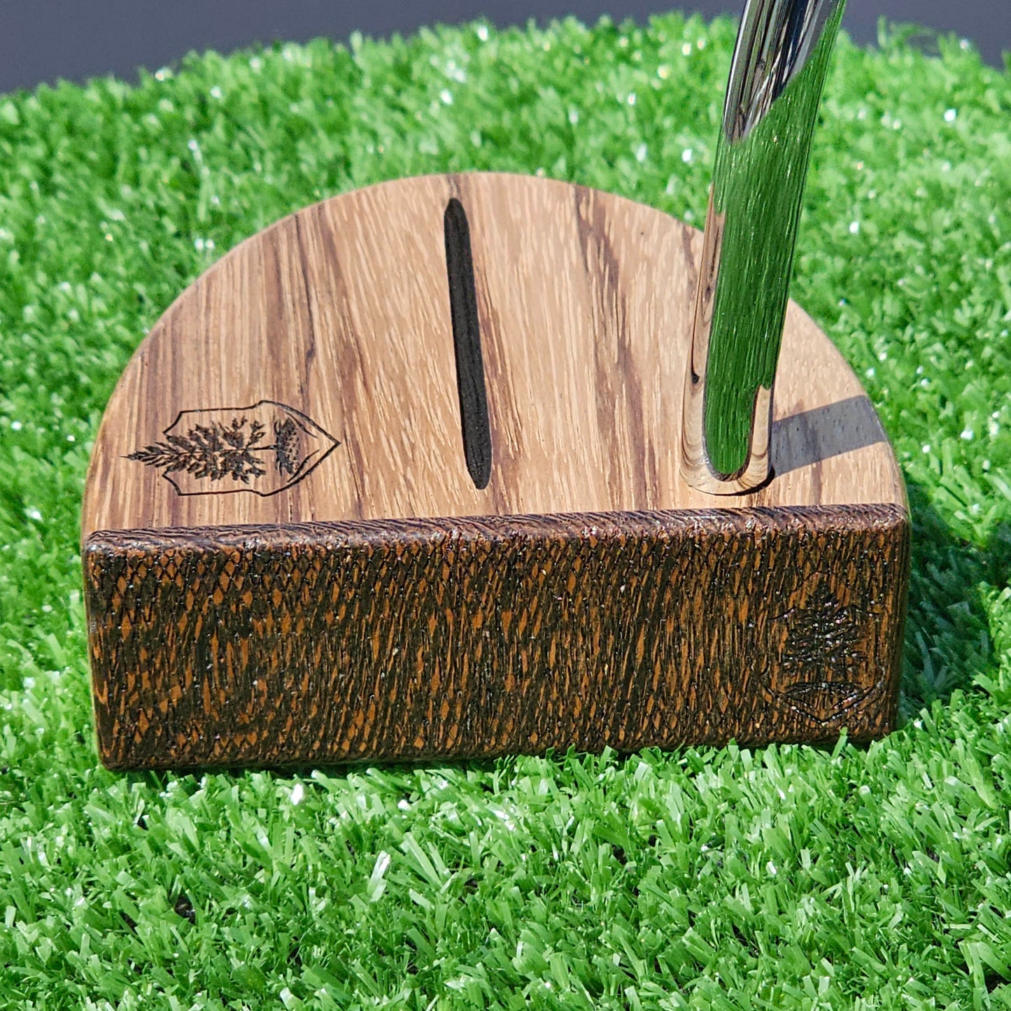 Zebrawood exotic wood Woodford putter with Cedar and layered body