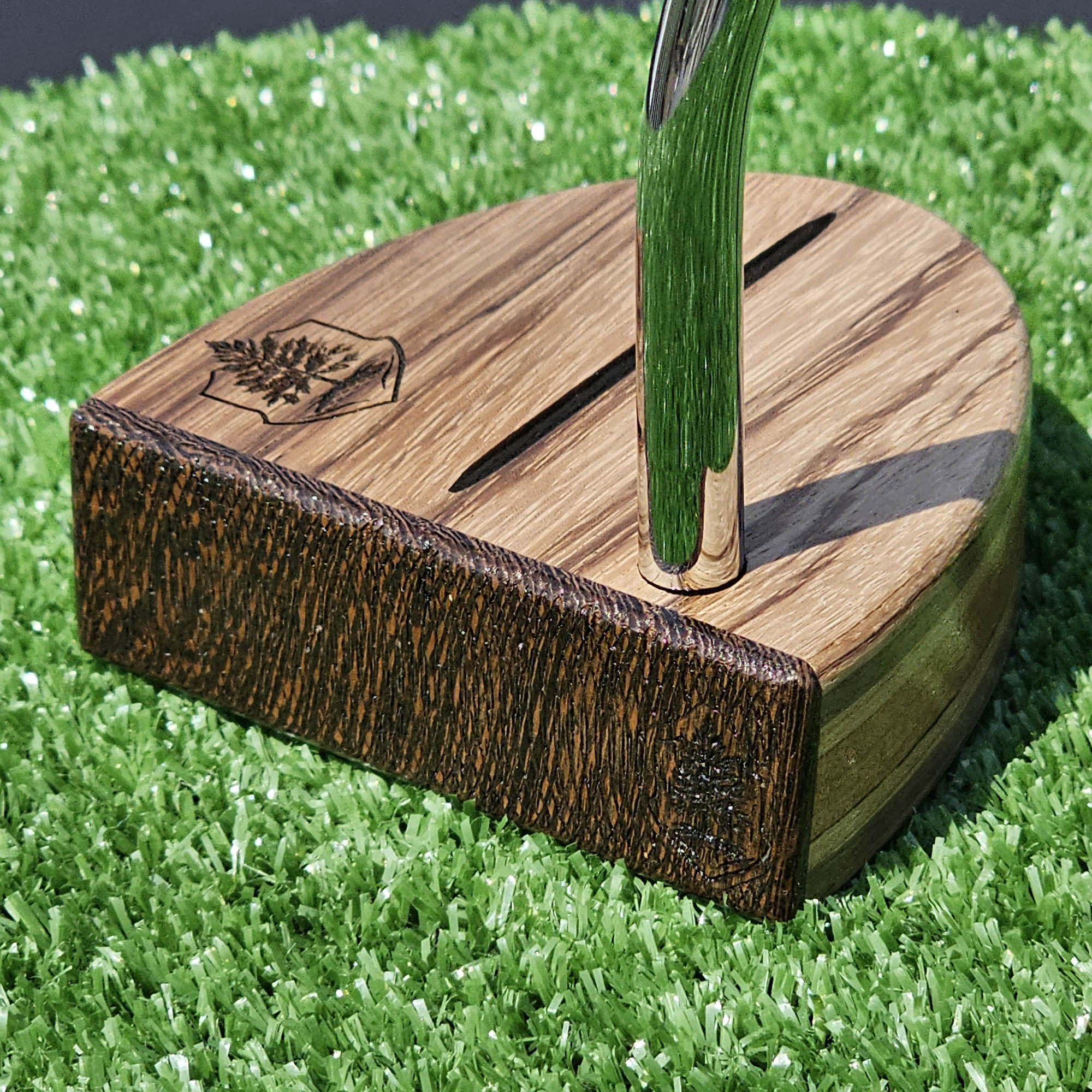 Zebrawood exotic wood Woodford putter with Cedar and layered body