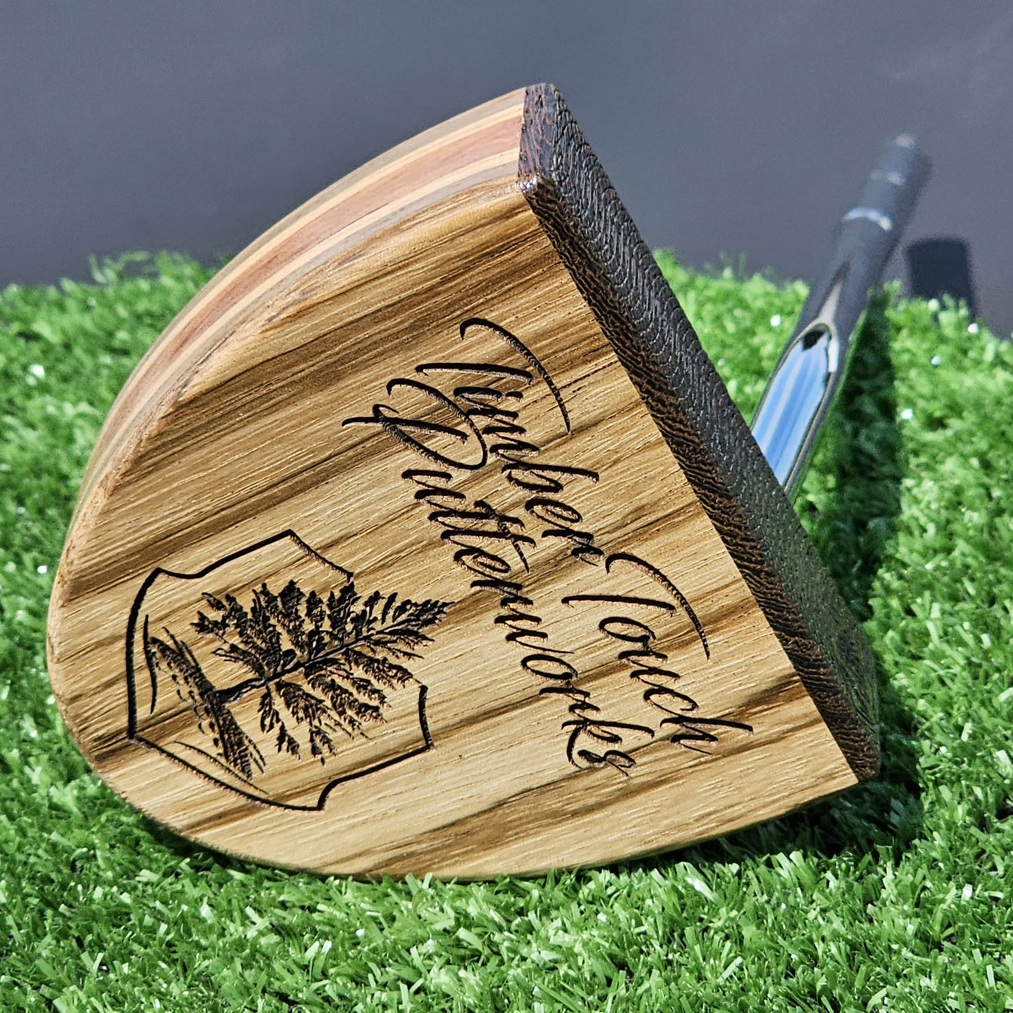 Zebrawood exotic wood Woodford putter with Cedar and layered body