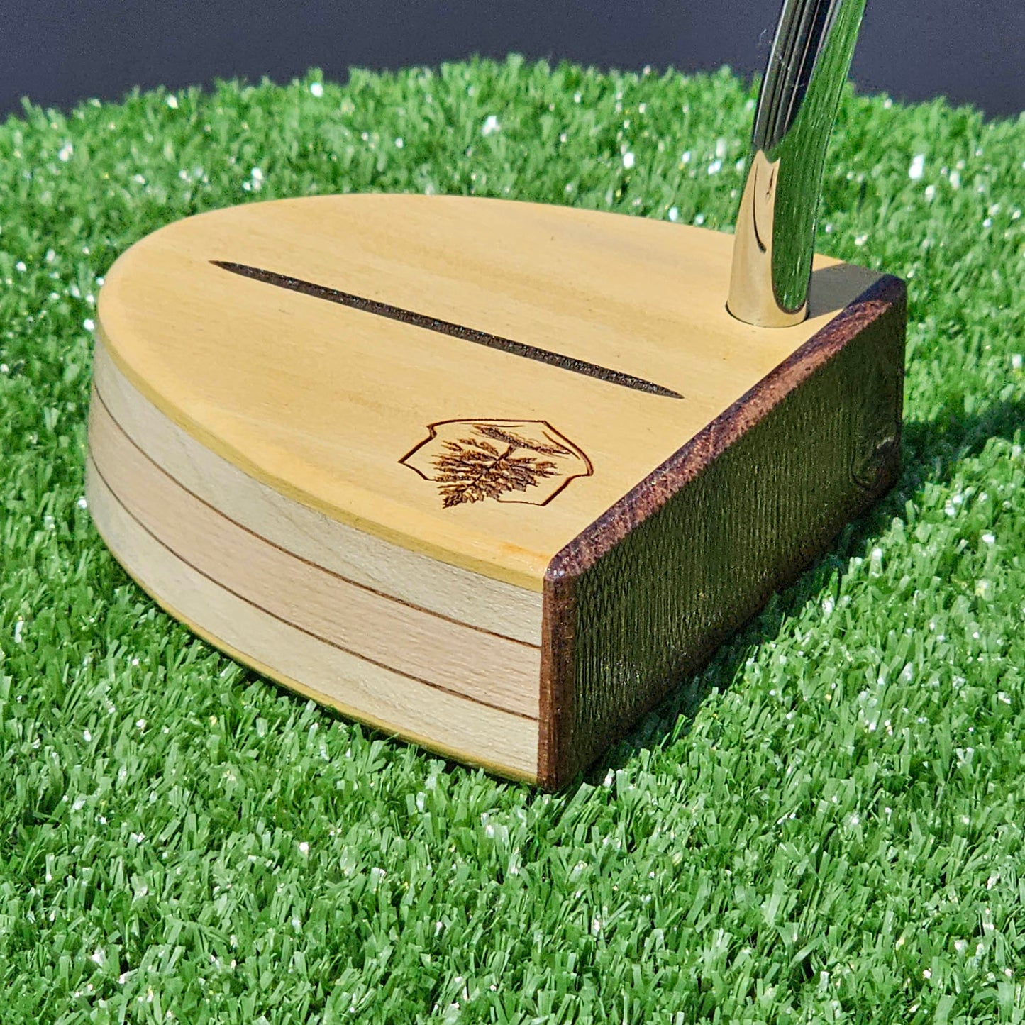 Yellowheart exotic wood Woodford putter with Cedar and layered body