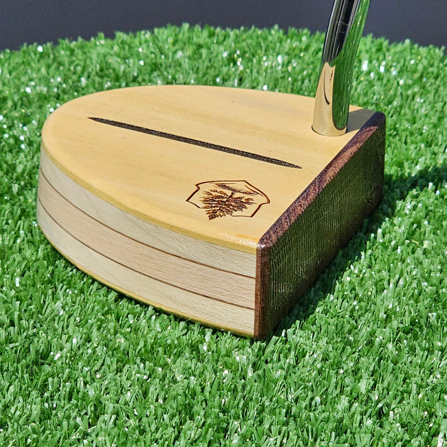 Yellowheart exotic wood Woodford putter with Cedar and layered body