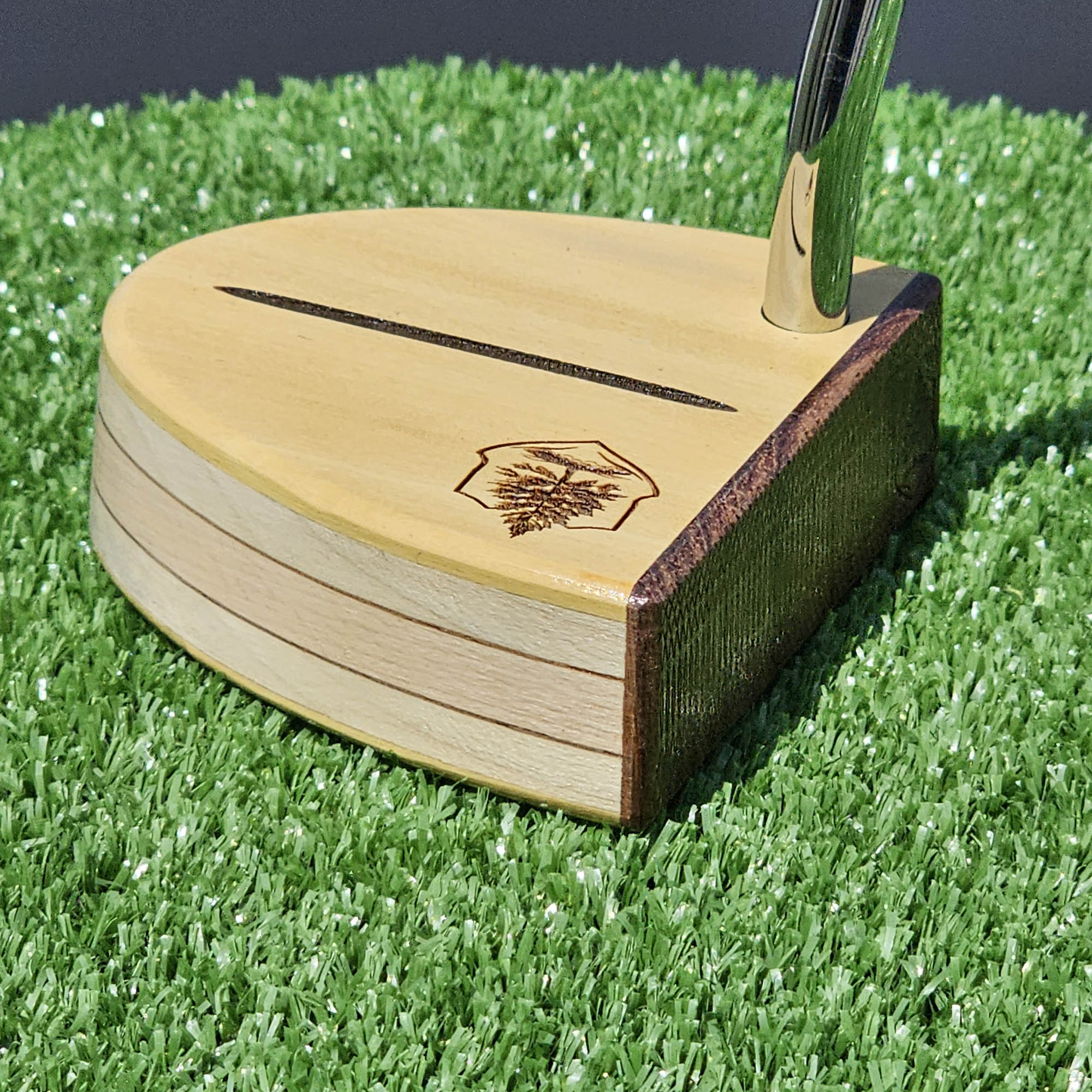 Yellowheart exotic wood Woodford putter with Cedar and layered body