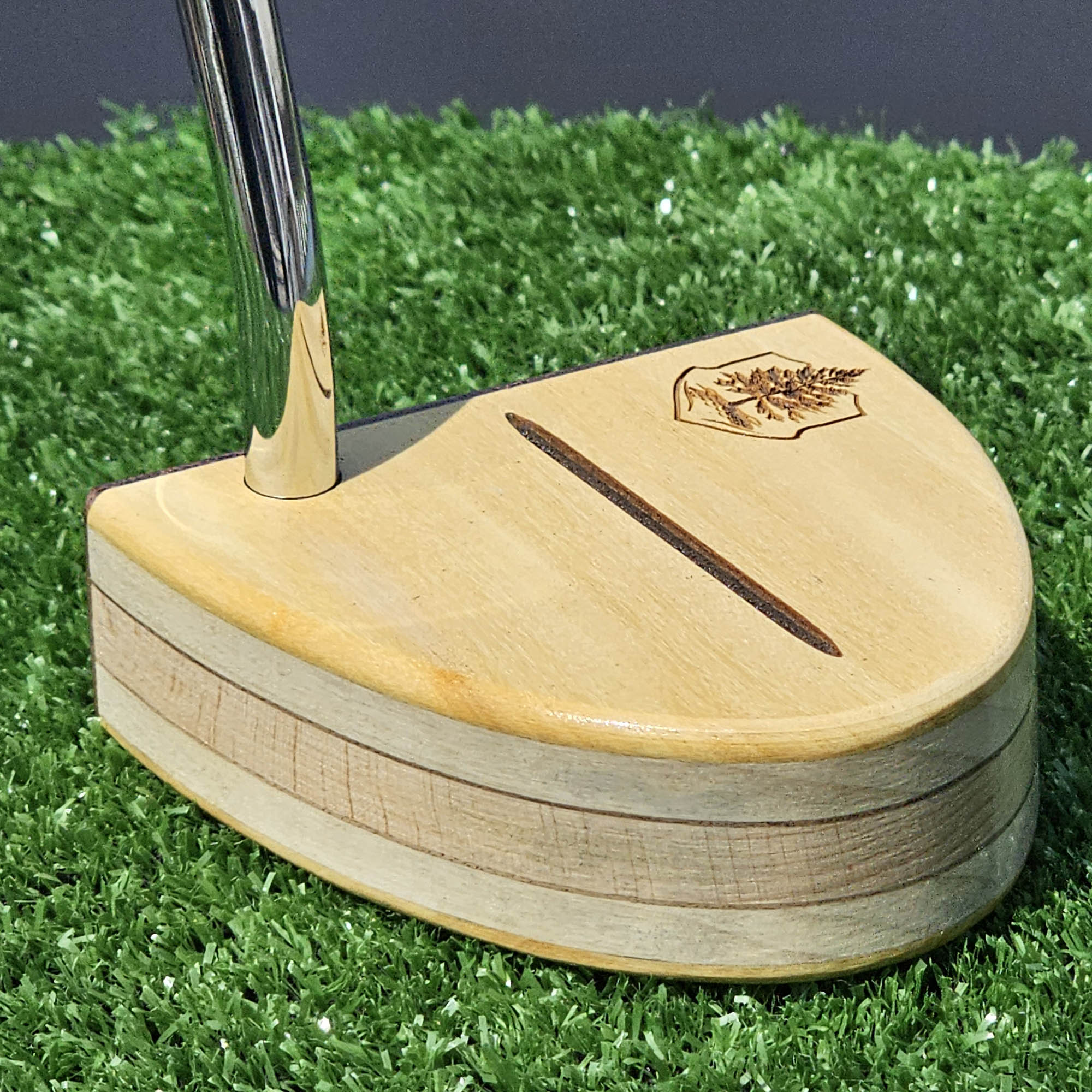 Yellowheart exotic wood Woodford putter with Cedar and layered body