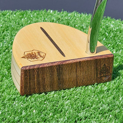 Yellowheart exotic wood Woodford putter with Cedar and layered body