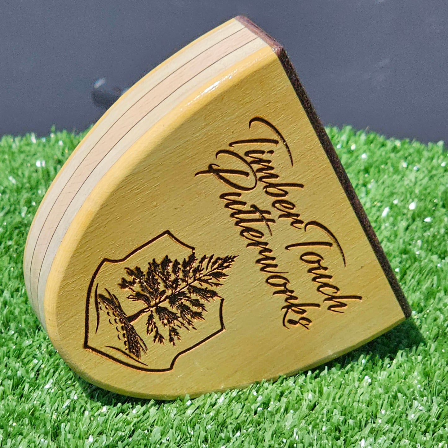 Yellowheart exotic wood Woodford putter with Cedar and layered body