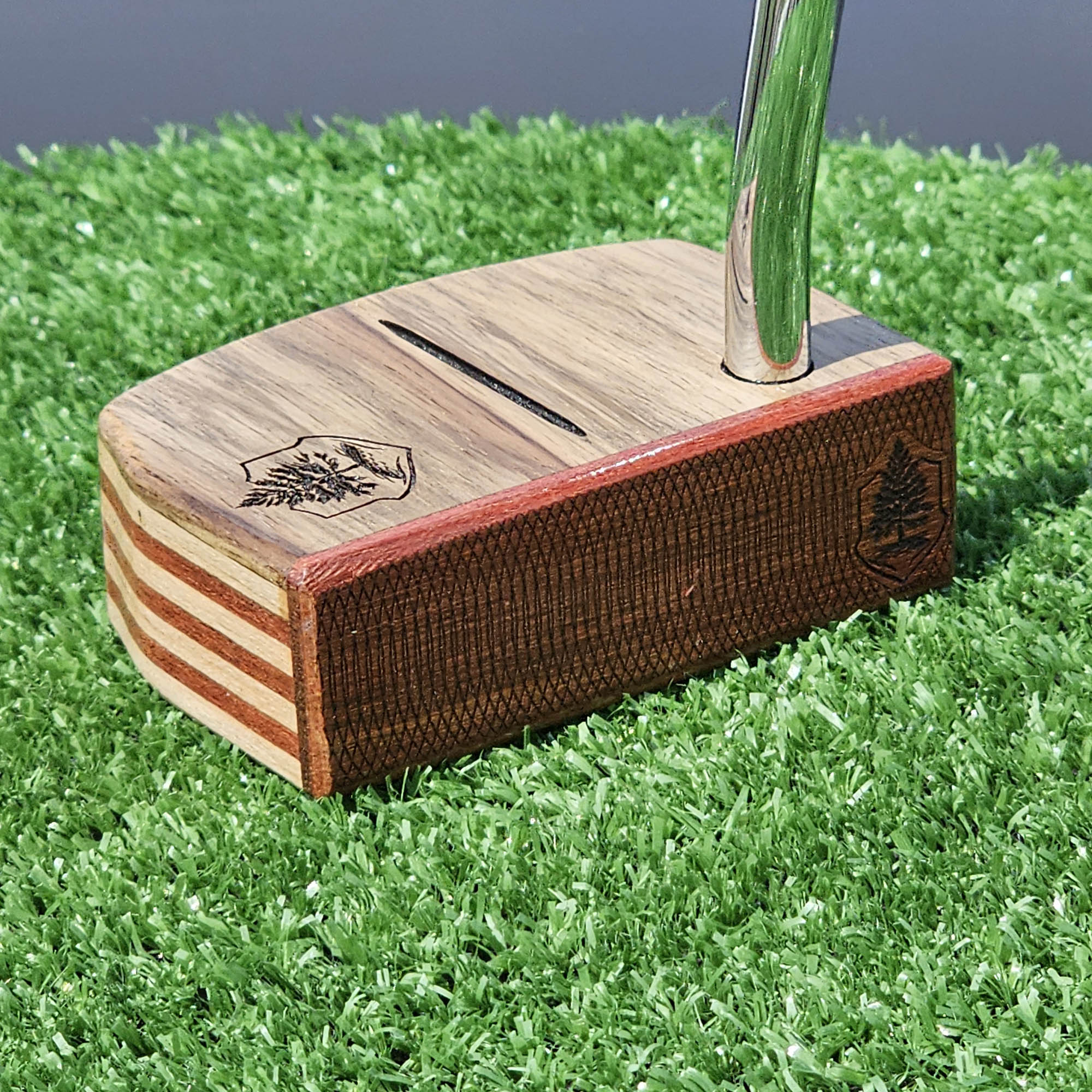 Black Limba exotic wood with Padauk and Zebrawood putter