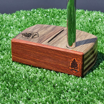 Black Limba exotic wood with Padauk and Zebrawood putter