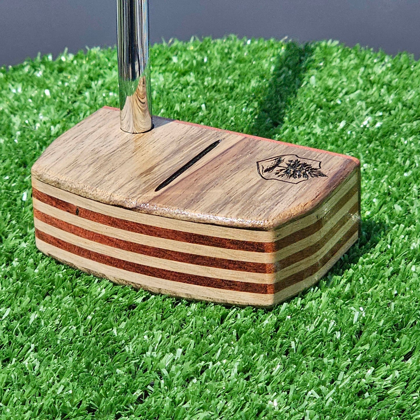 Black Limba exotic wood with Padauk and Zebrawood putter