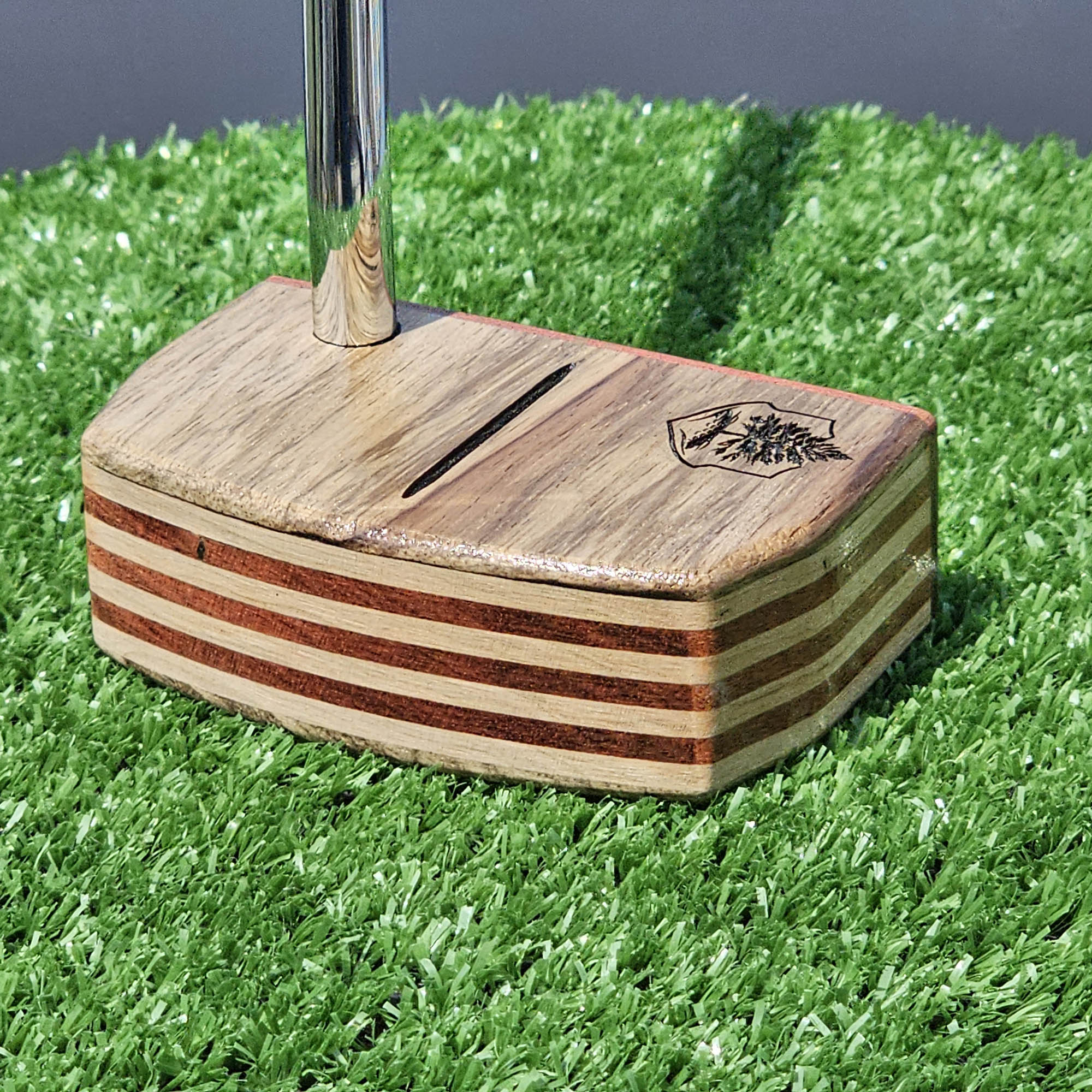 Black Limba exotic wood with Padauk and Zebrawood putter