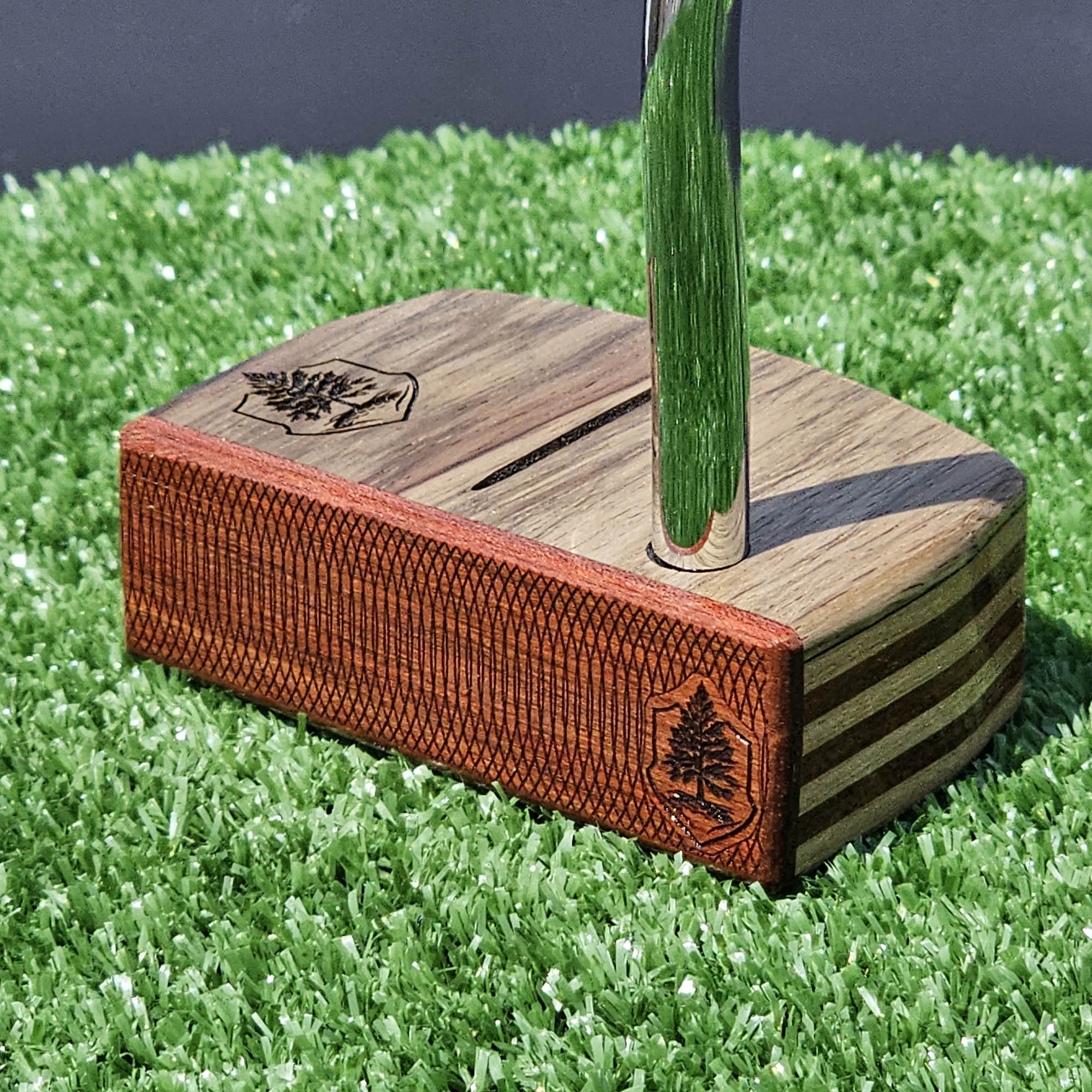 Black Limba exotic wood with Padauk and Zebrawood putter