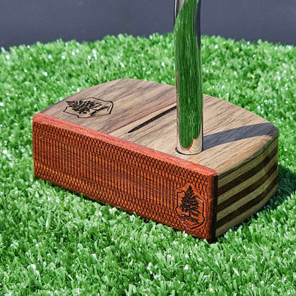 Black Limba exotic wood with Padauk and Zebrawood putter