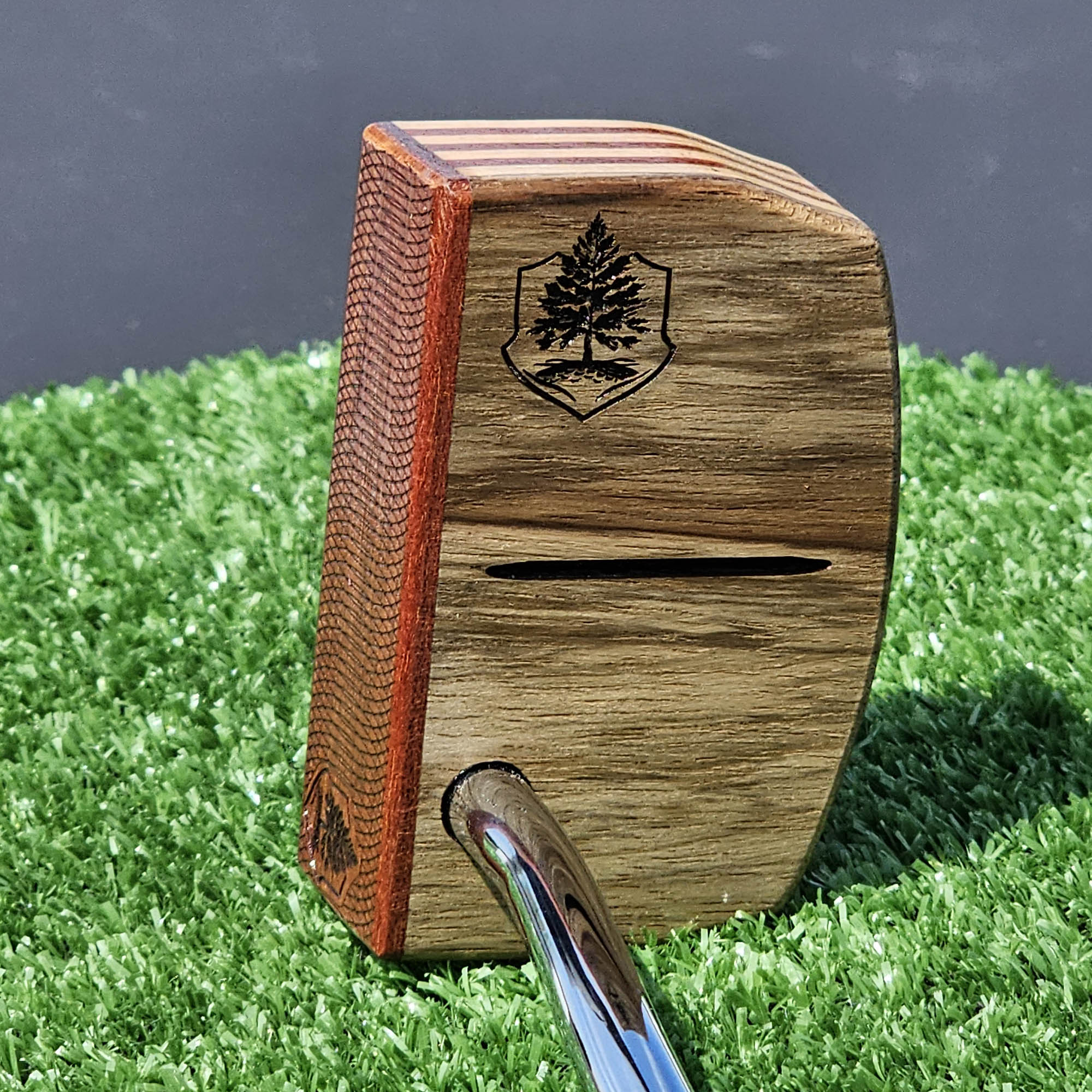 Black Limba exotic wood with Padauk and Zebrawood putter