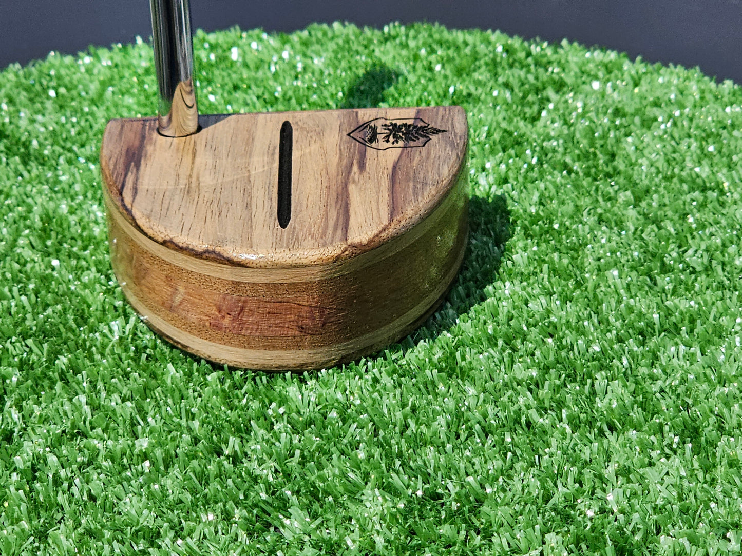 Black Limba exotic wood Woodford putter with Cedar and layered body