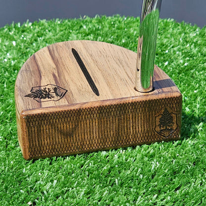 Black Limba exotic wood Woodford putter with Cedar and layered body