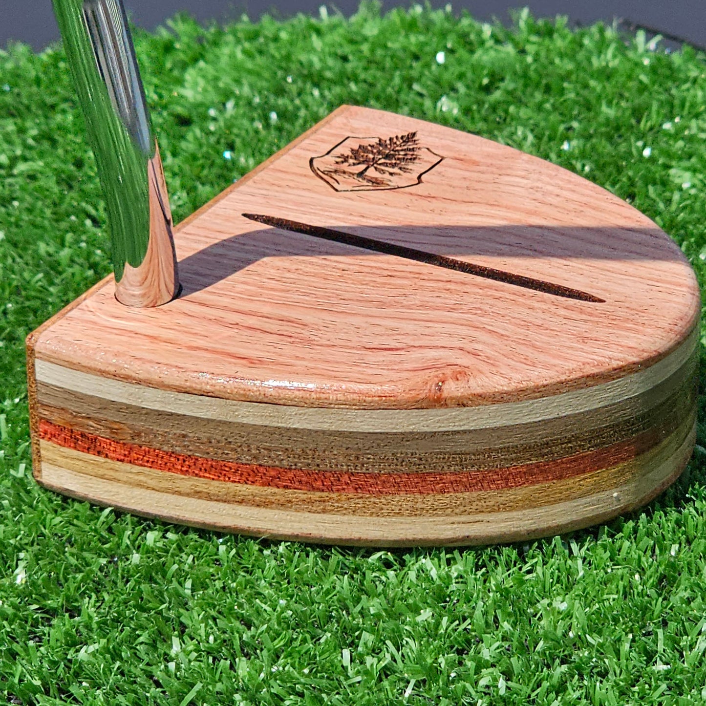 Bubinga exotic wood Woodford putter with Cedar and layered body