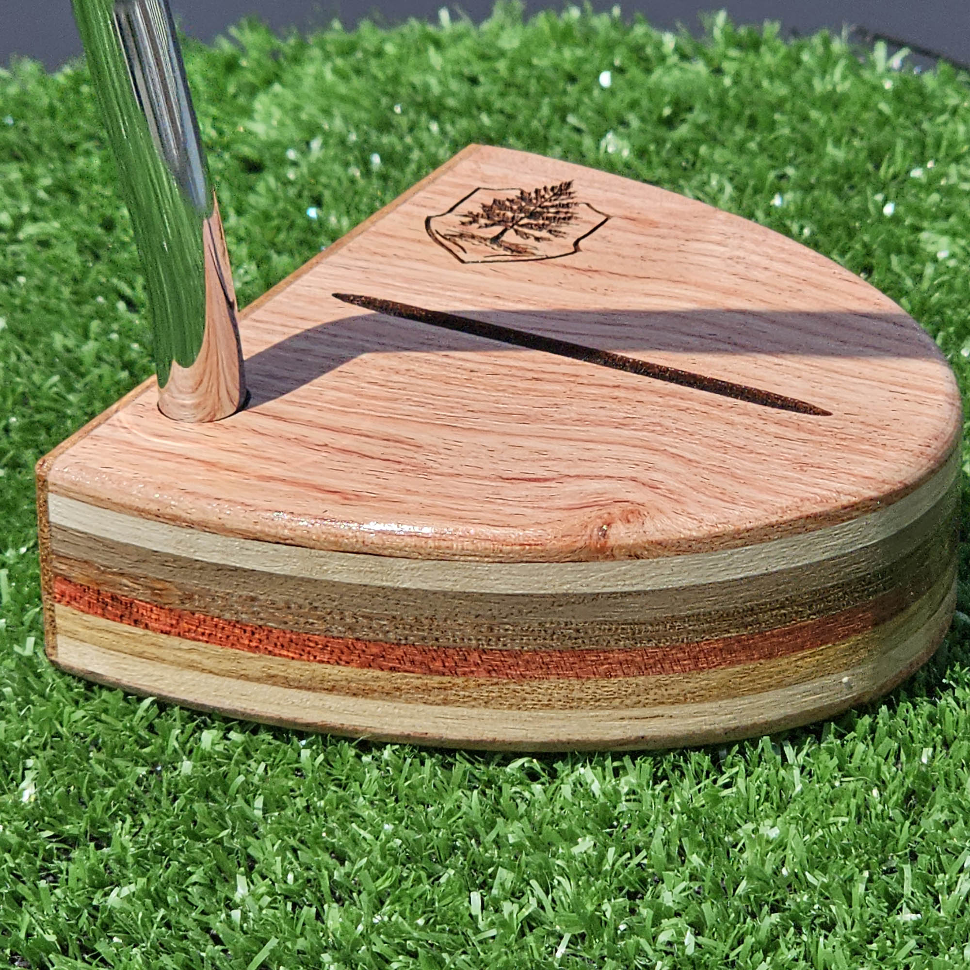 Bubinga exotic wood Woodford putter with Cedar and layered body