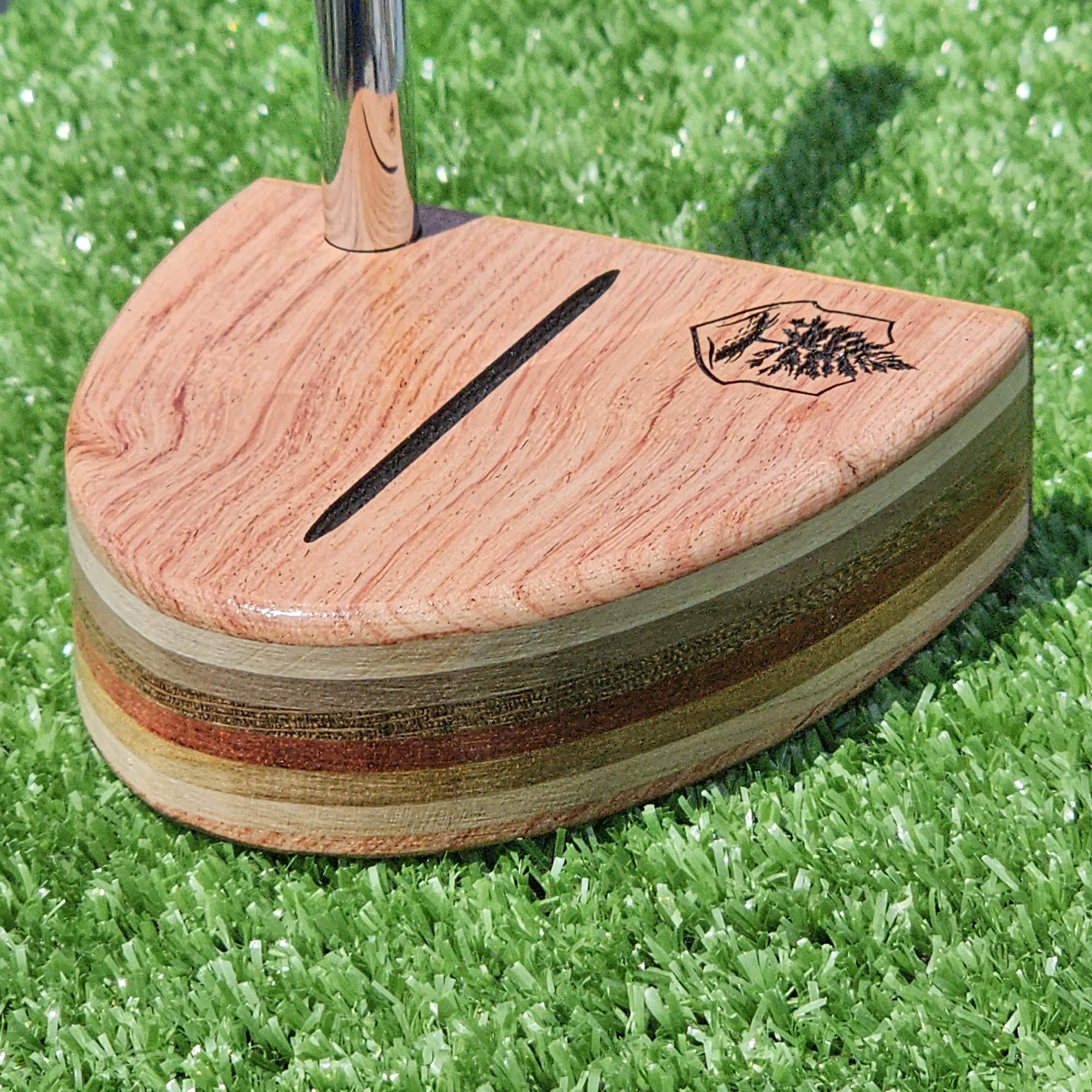 Bubinga exotic wood Woodford putter with Cedar and layered body