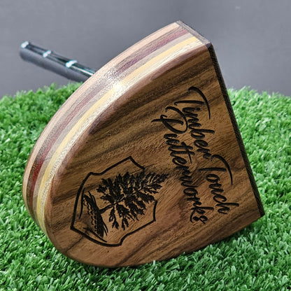 Rosewood and Wenge putter with exotic multi wood body