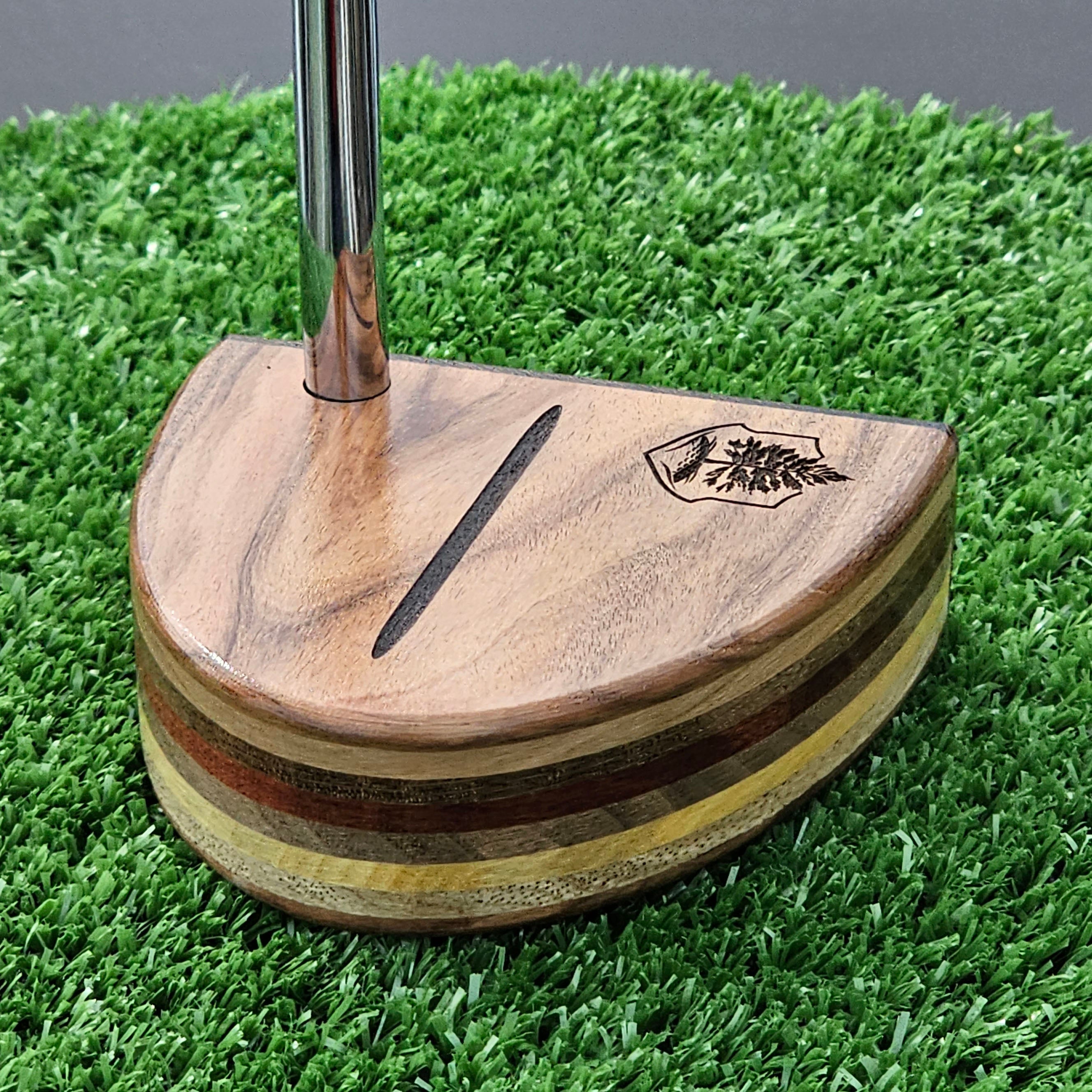 Rosewood and Wenge putter with exotic multi wood body