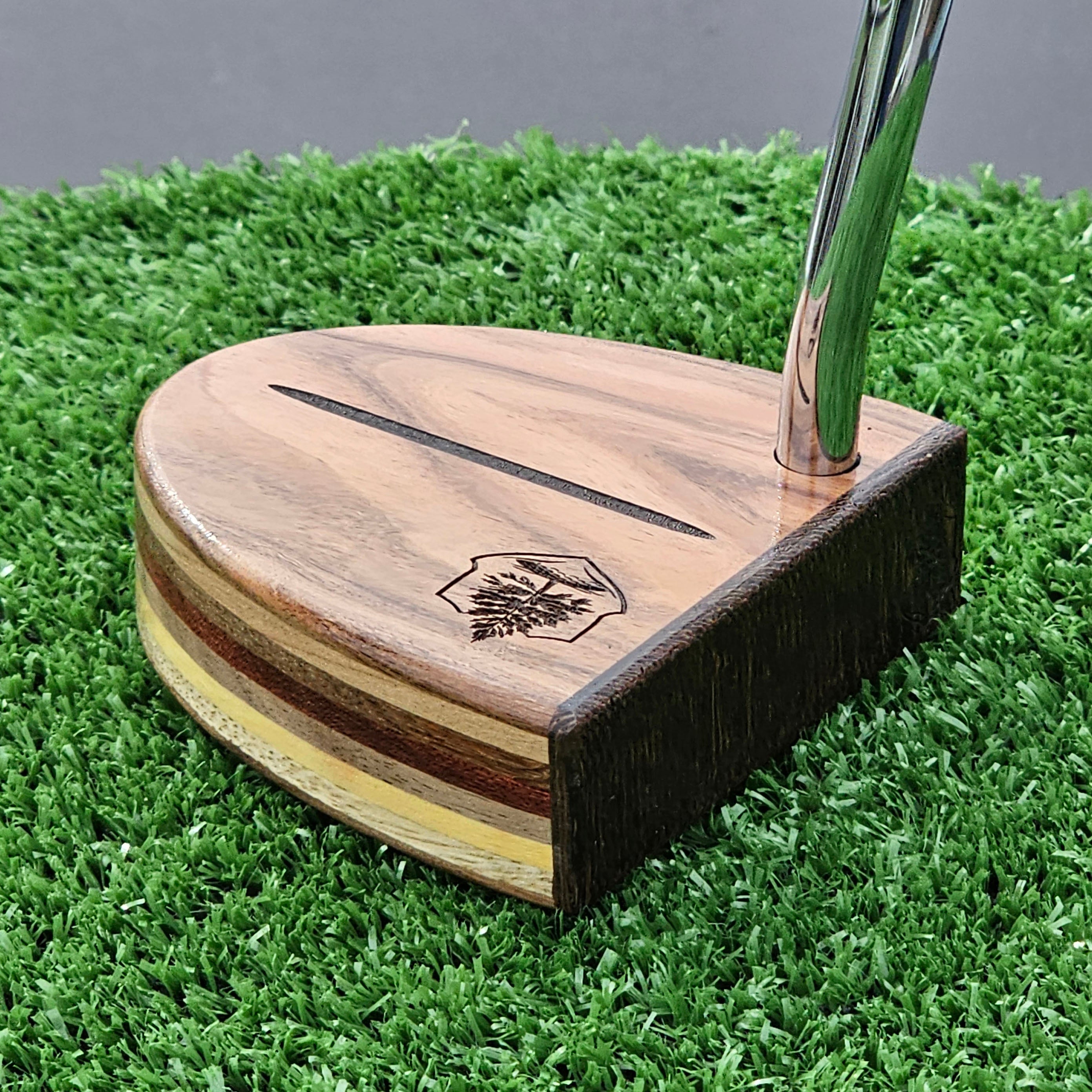 Rosewood and Wenge putter with exotic multi wood body