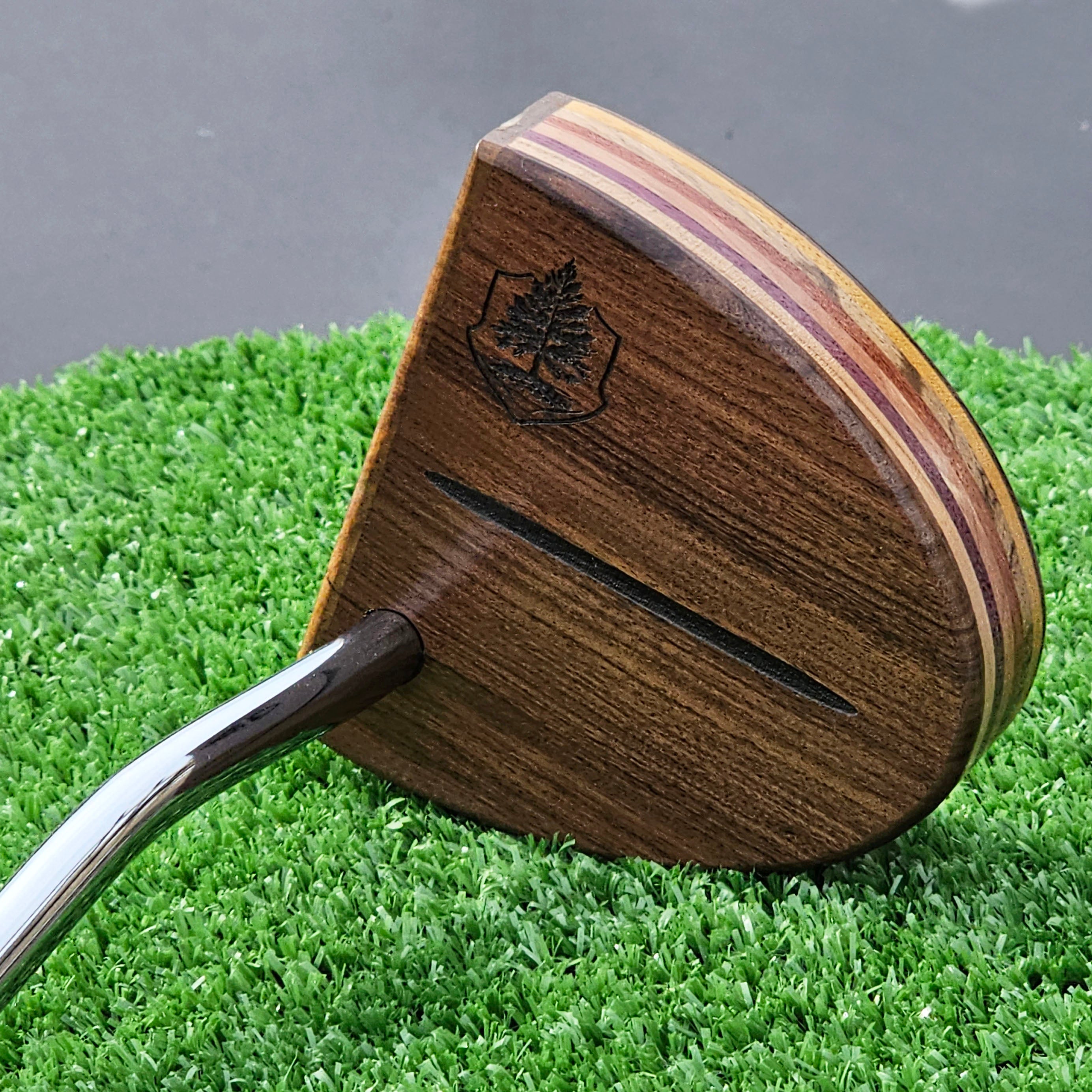 Rosewood exotic wood Woodford putter with unique layered body