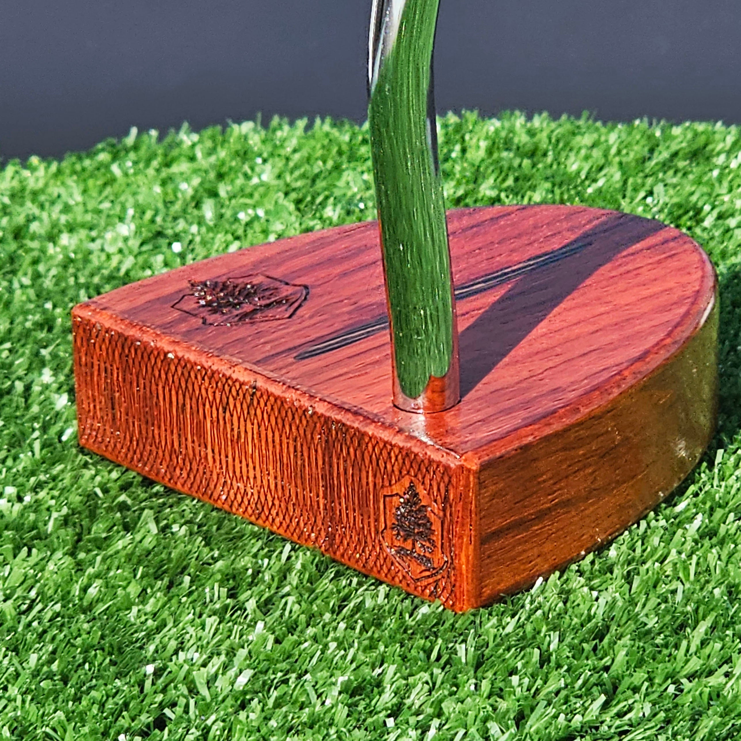 Padauk wood Woodford putter with exotic wood Wenge inlay