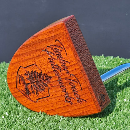 Padauk wood Woodford putter with exotic wood Wenge inlay