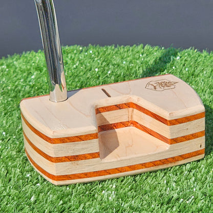 Paduak exotic wood Woodrich Regal with Maple 370 gram putter