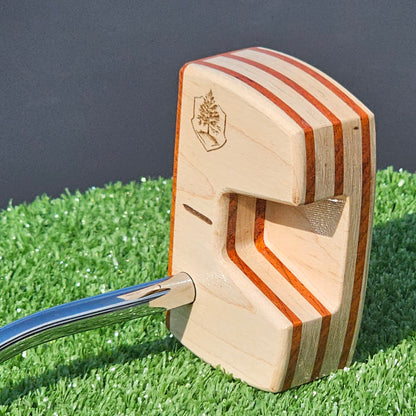 Paduak exotic wood Woodrich Regal with Maple 370 gram putter