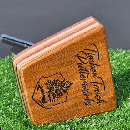 Osage Orange exotic wood golf putter with multilayer body