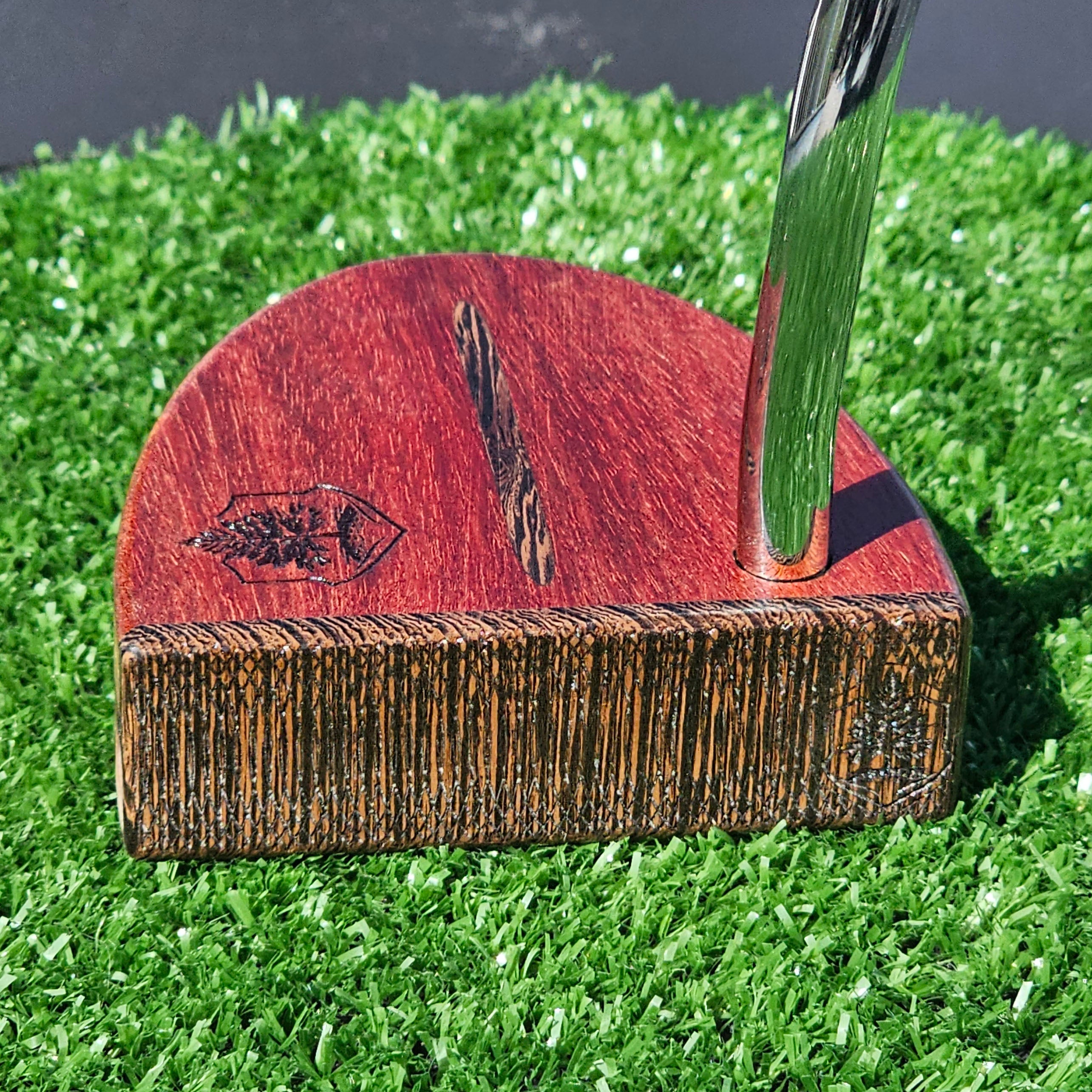 Bloodwood exotic wood Woodford putter with Wenge and many wood body